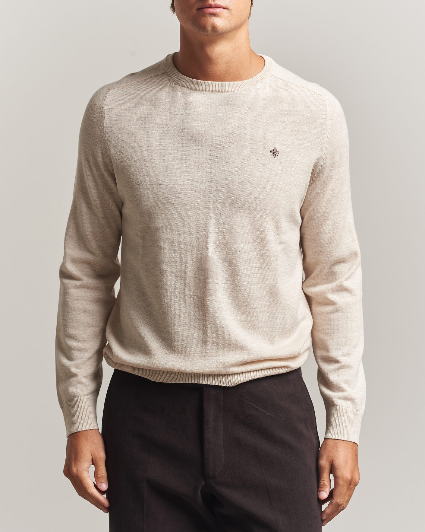 Herre | Gensere | Morris | Merino O-Neck Off White
