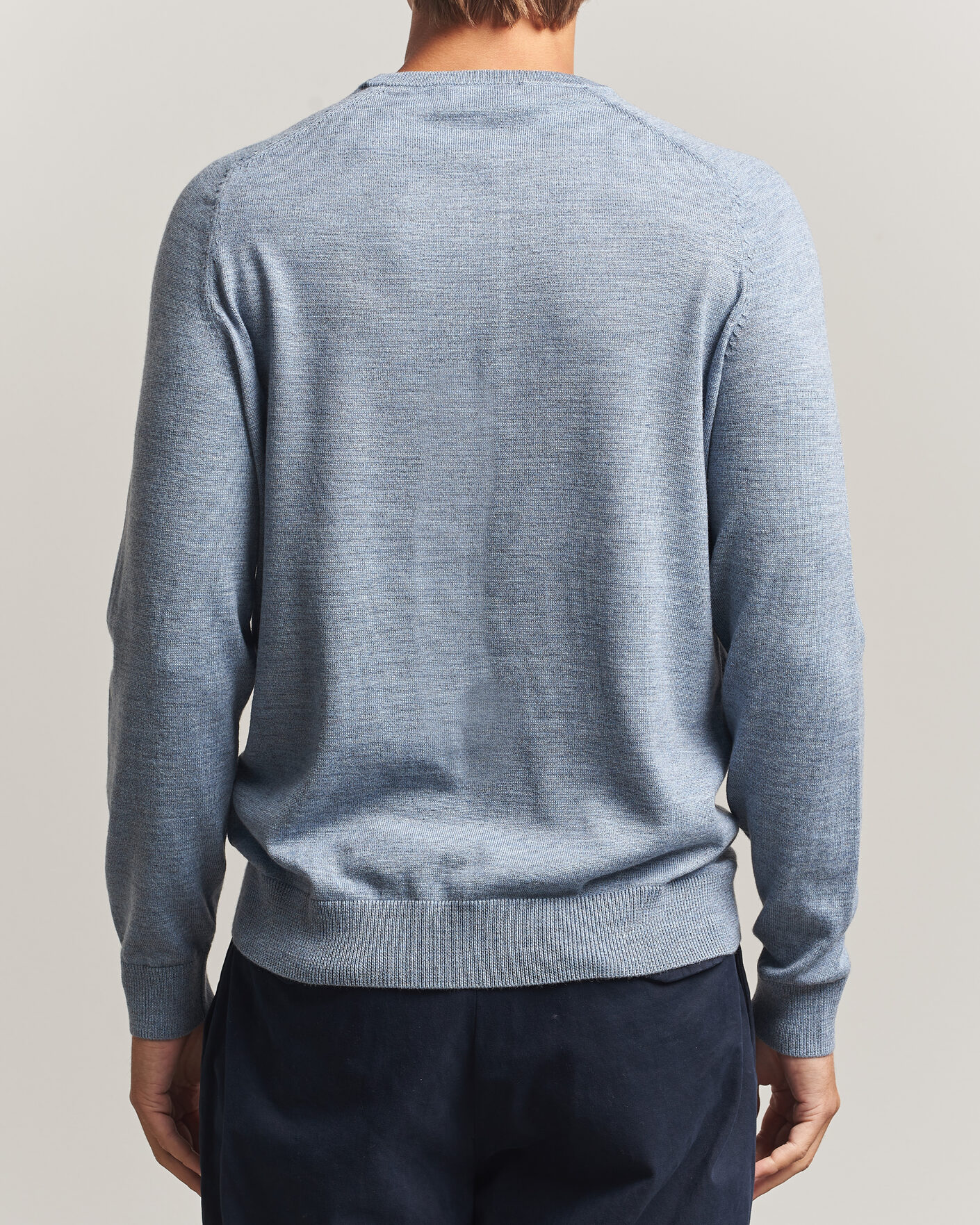 Herre | Gensere | Morris | Merino O-Neck Light Blue