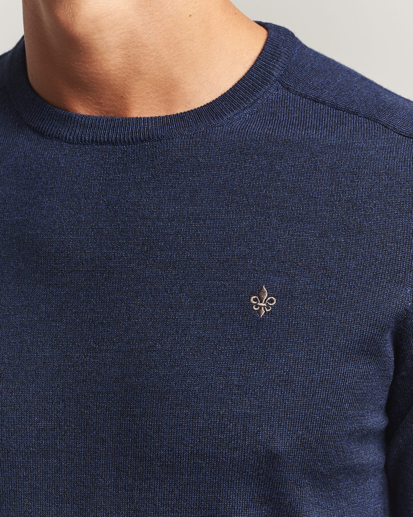 Herre | Gensere | Morris | Merino O-Neck Navy