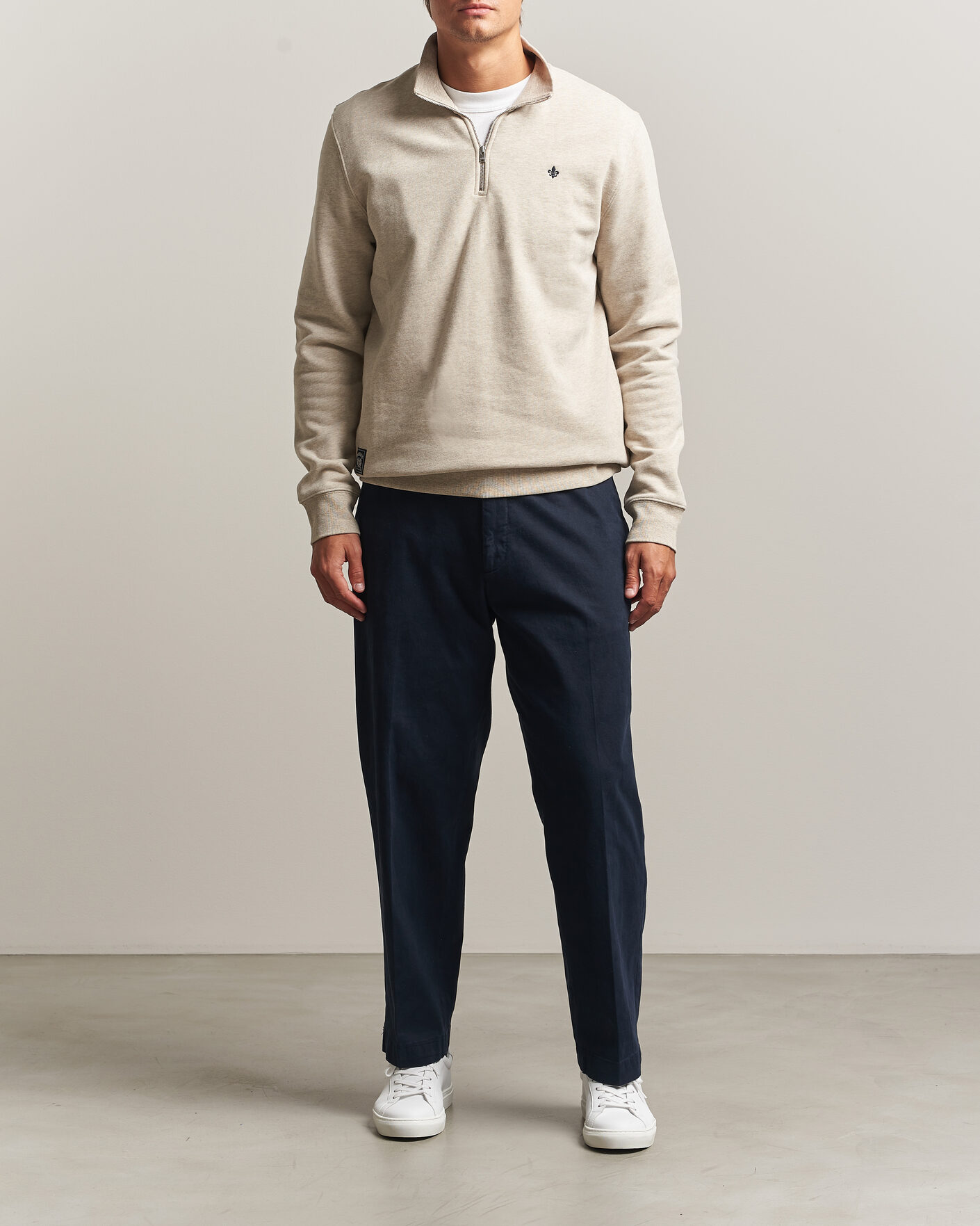 Herre | Gensere | Morris | Brandon Lily Half Zip Khaki