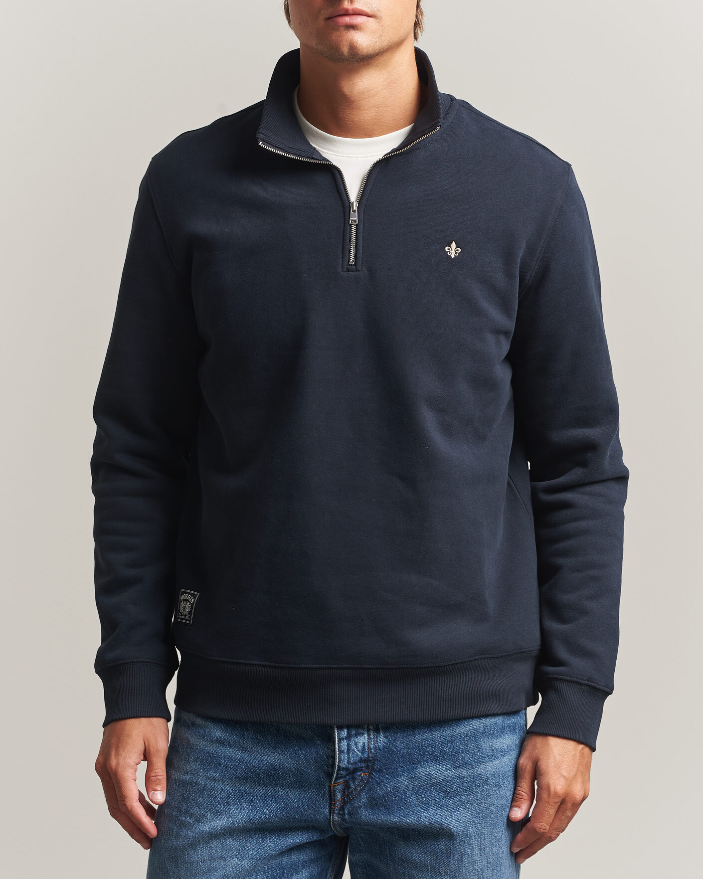 Herre | Gensere | Morris | Brandon Lily Half Zip Old Blue