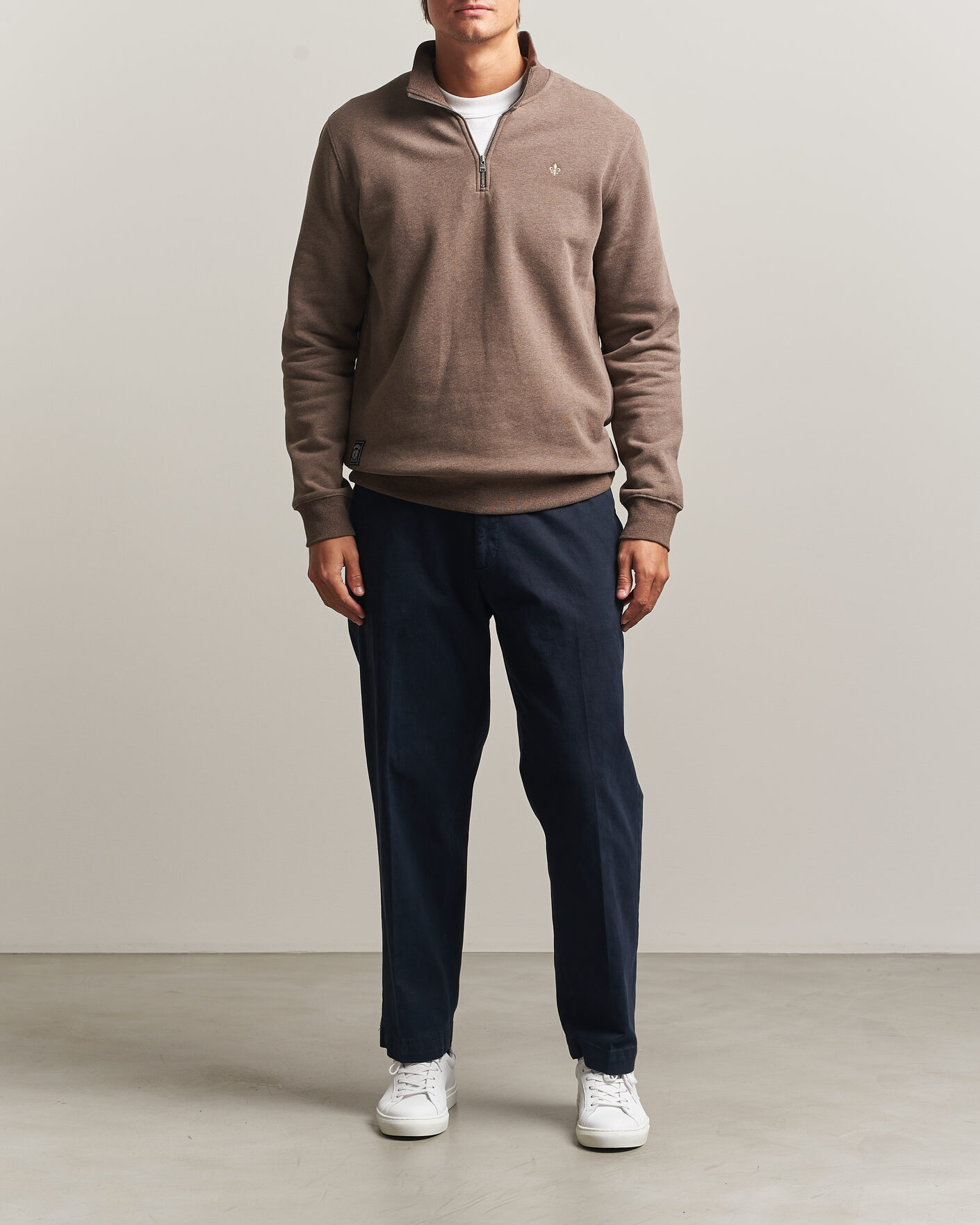 Herre | Gensere | Morris | Brandon Lily Half Zip Brown
