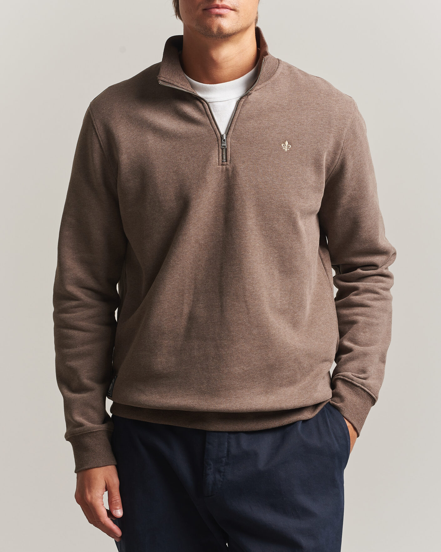Herre | Gensere | Morris | Brandon Lily Half Zip Brown