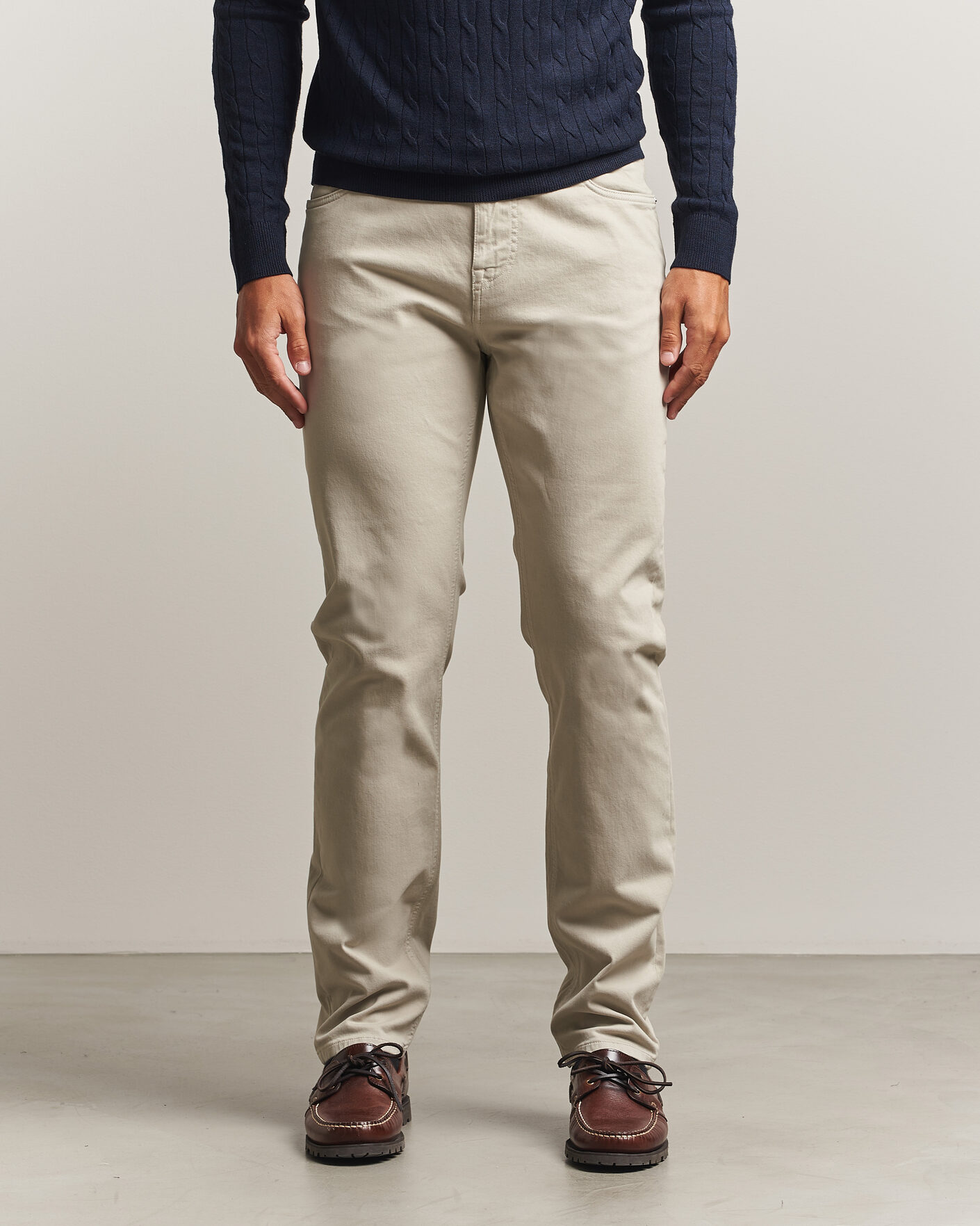 Herre | Bukser | Morris | James Brushed 5-Pocket Pant Khaki