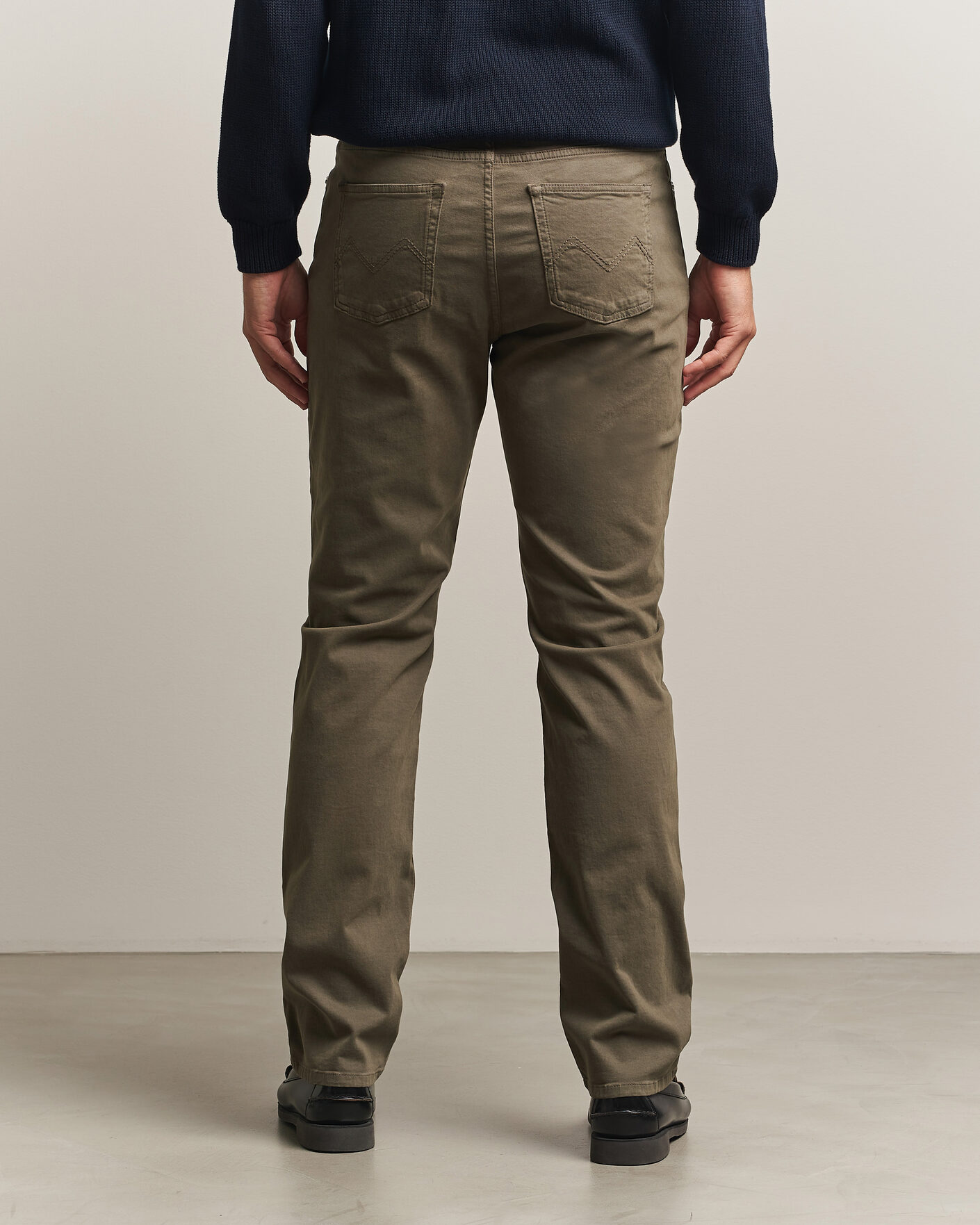 Herre | Bukser | Morris | James Brushed 5-Pocket Pant Olive