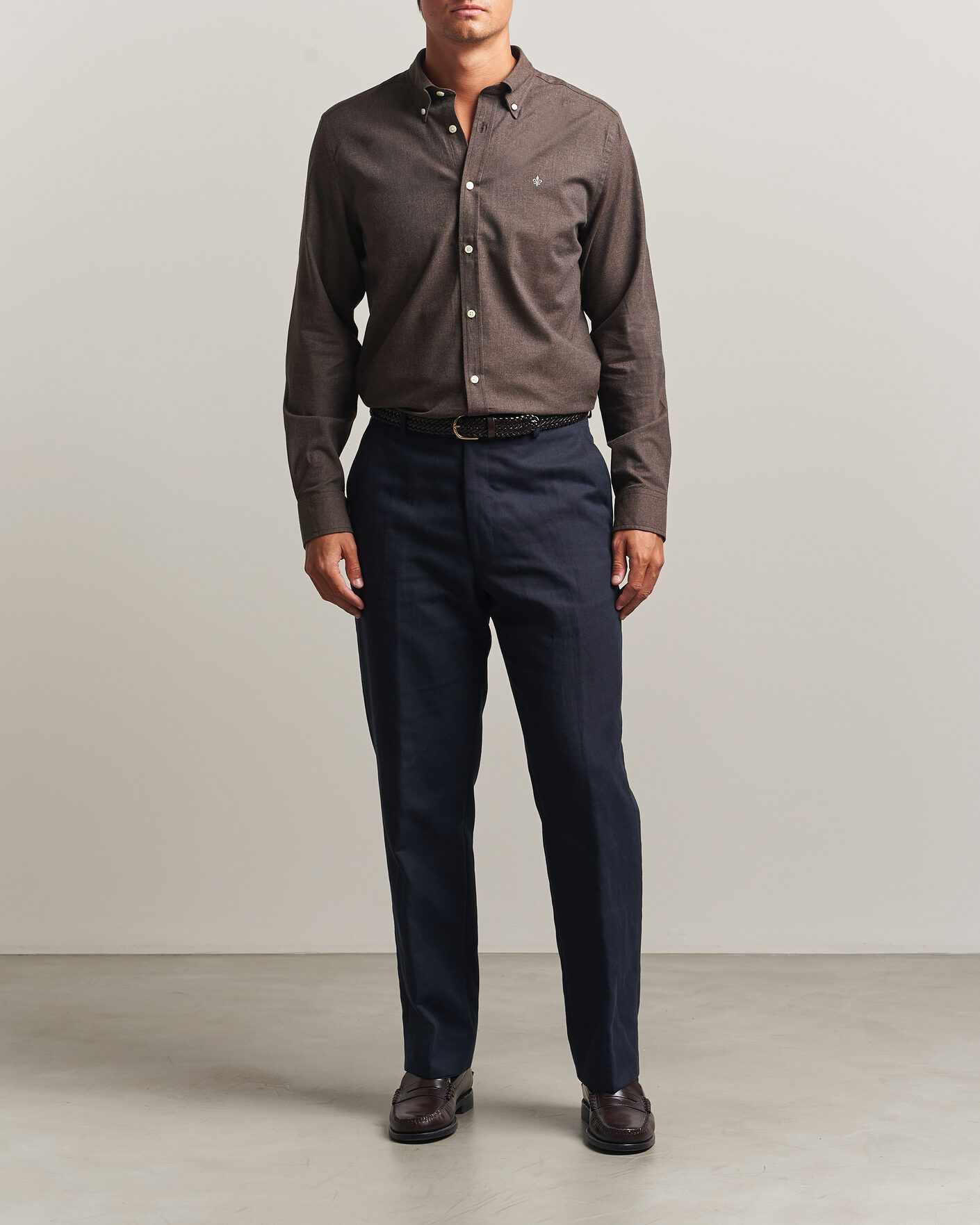 Herre | Skjorter | Morris | Watts Flannel Shirt Brown