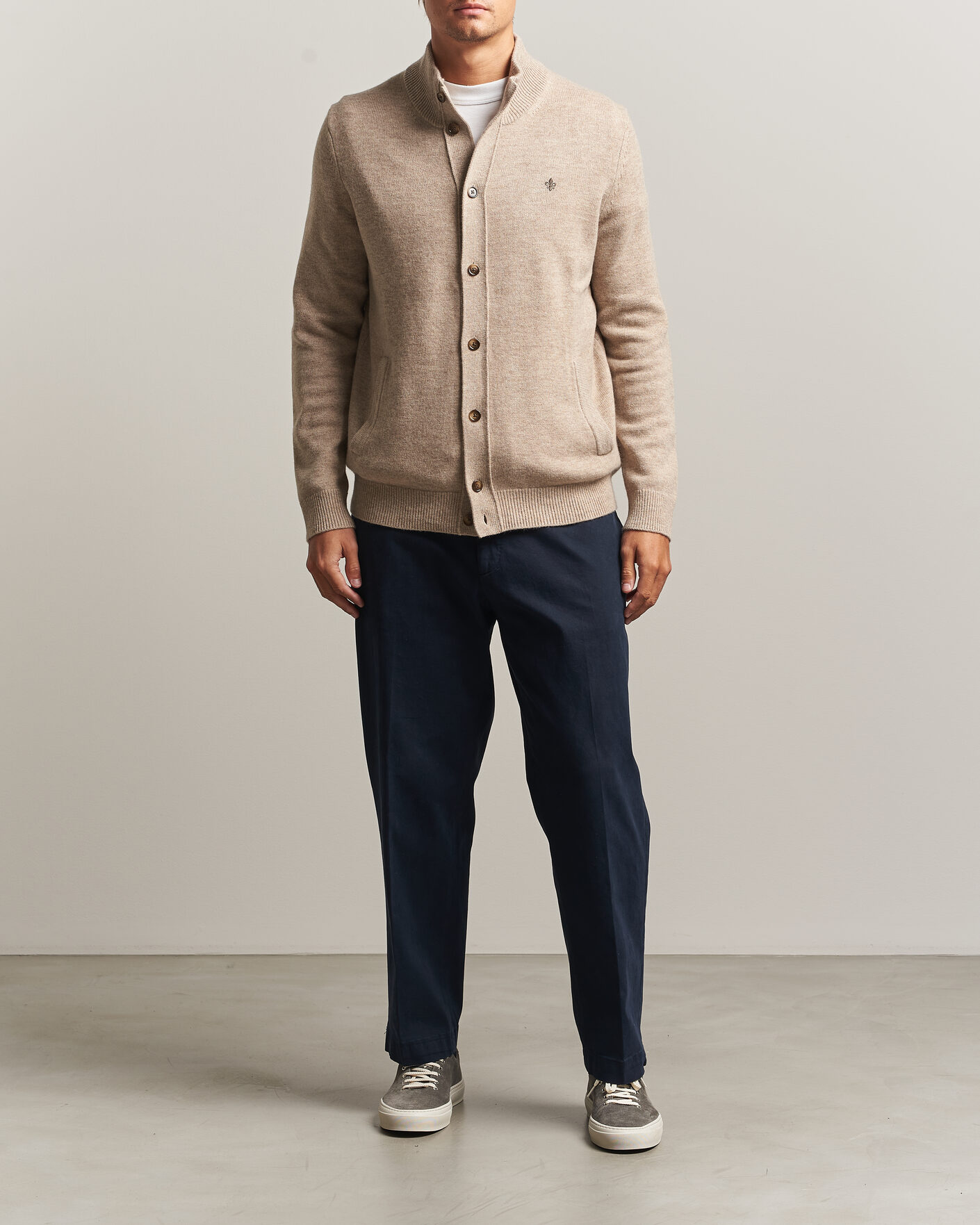 Herre | Gensere | Morris | Hertford Button Cardigan Khaki