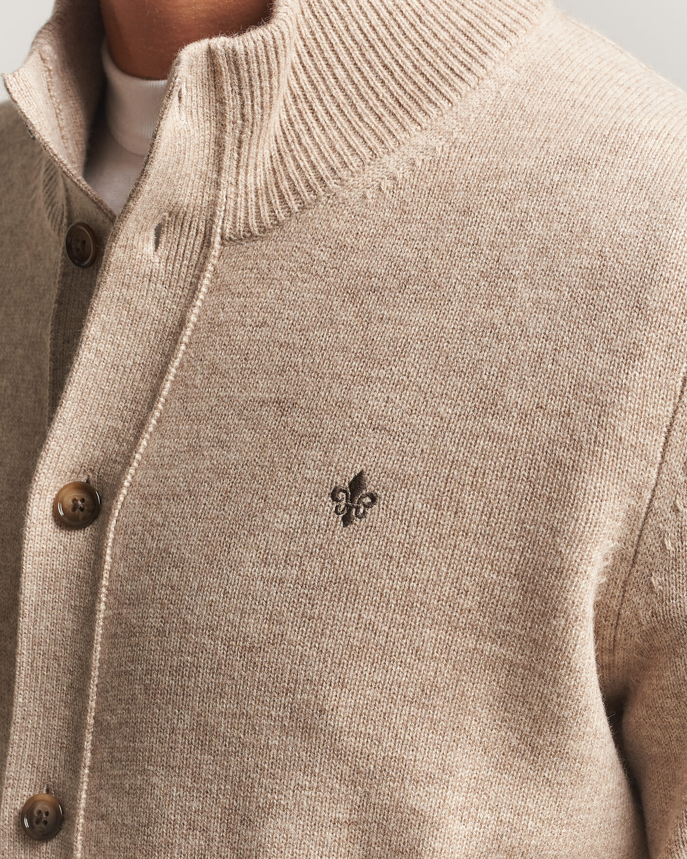 Herre | Gensere | Morris | Hertford Button Cardigan Khaki