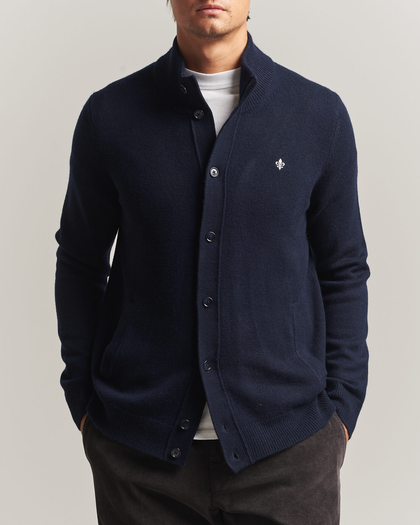 Herre | Gensere | Morris | Hertford Button Cardigan Navy