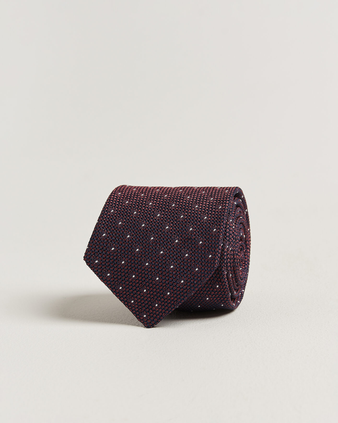 Herre | Slips | Amanda Christensen | Silk Grenadine Dot 8cm Tie Wine