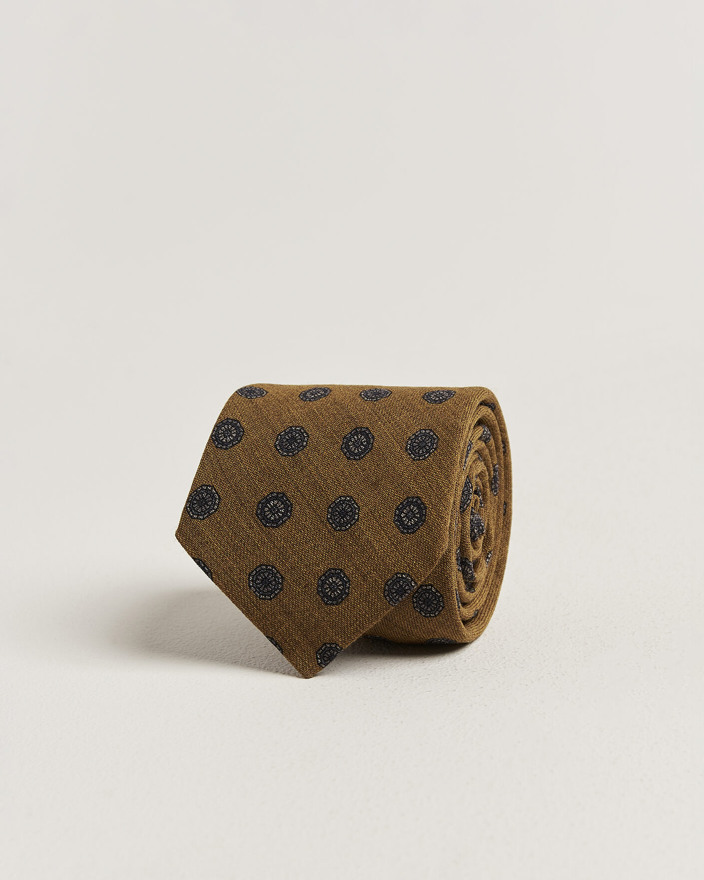 Herre | Slips | Amanda Christensen | Wool Medallion 8cm Tie Yellow