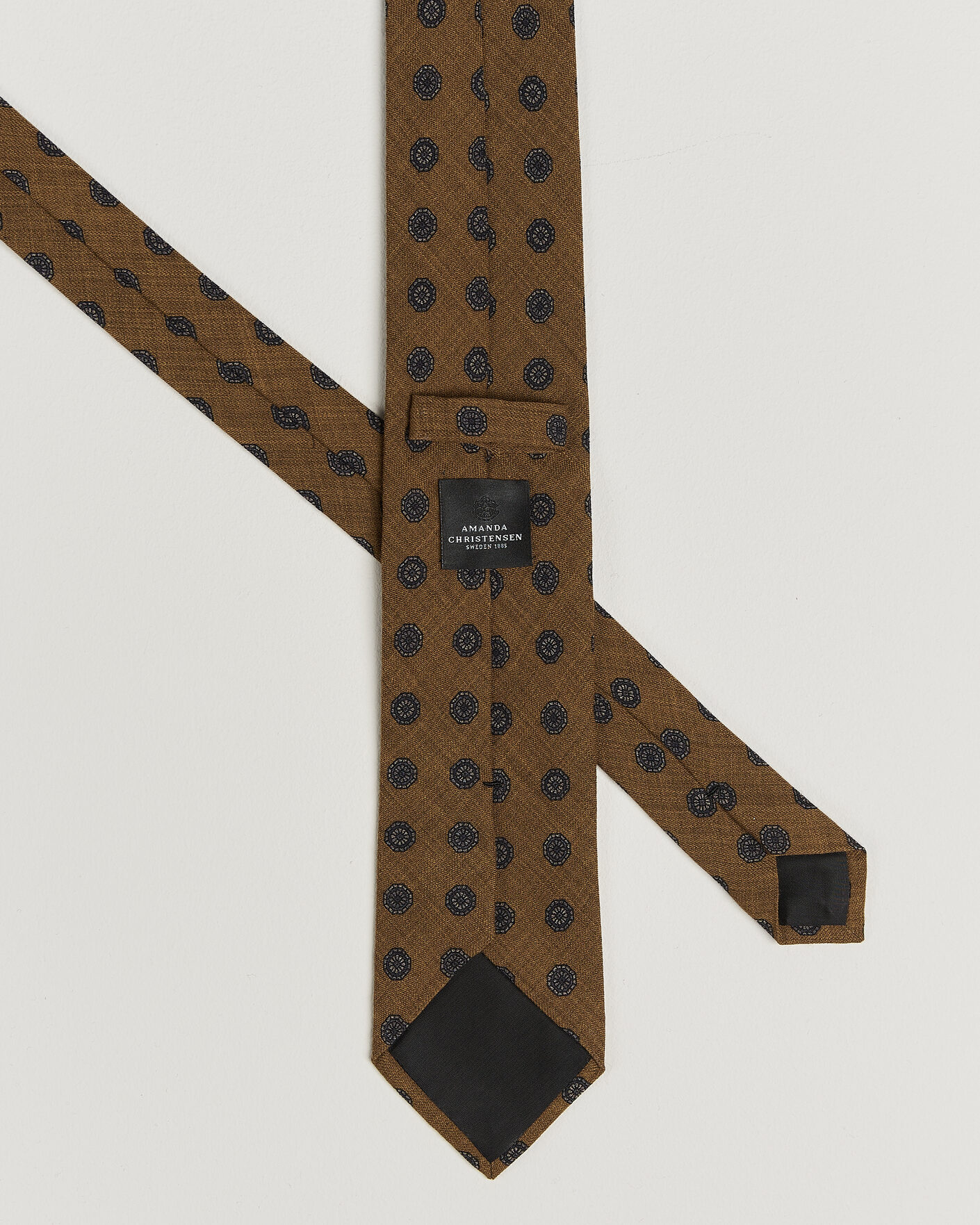 Herre | Slips | Amanda Christensen | Wool Medallion 8cm Tie Yellow
