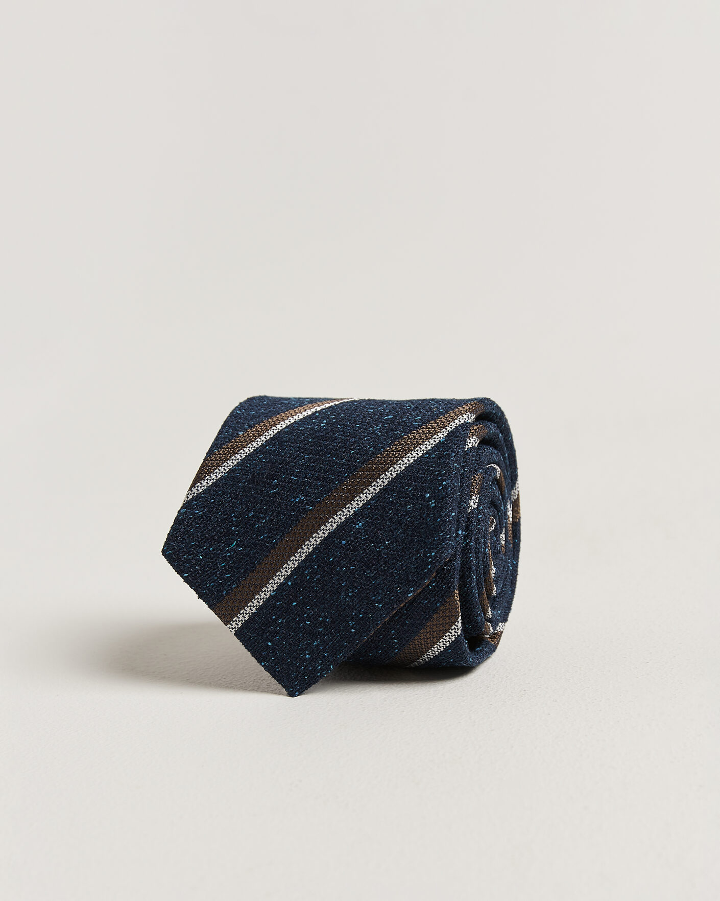 Herre | Slips | Amanda Christensen | Silk Bourette Striped 8cm Tie Navy