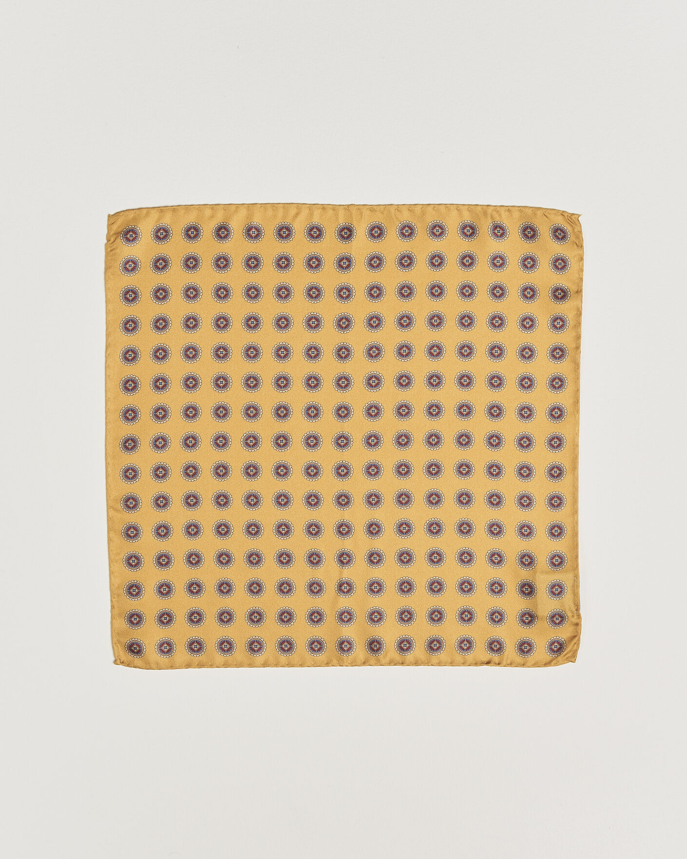 Herre | Lommetørklær | Amanda Christensen | Silk Twill Medallion Pocket Square Yellow