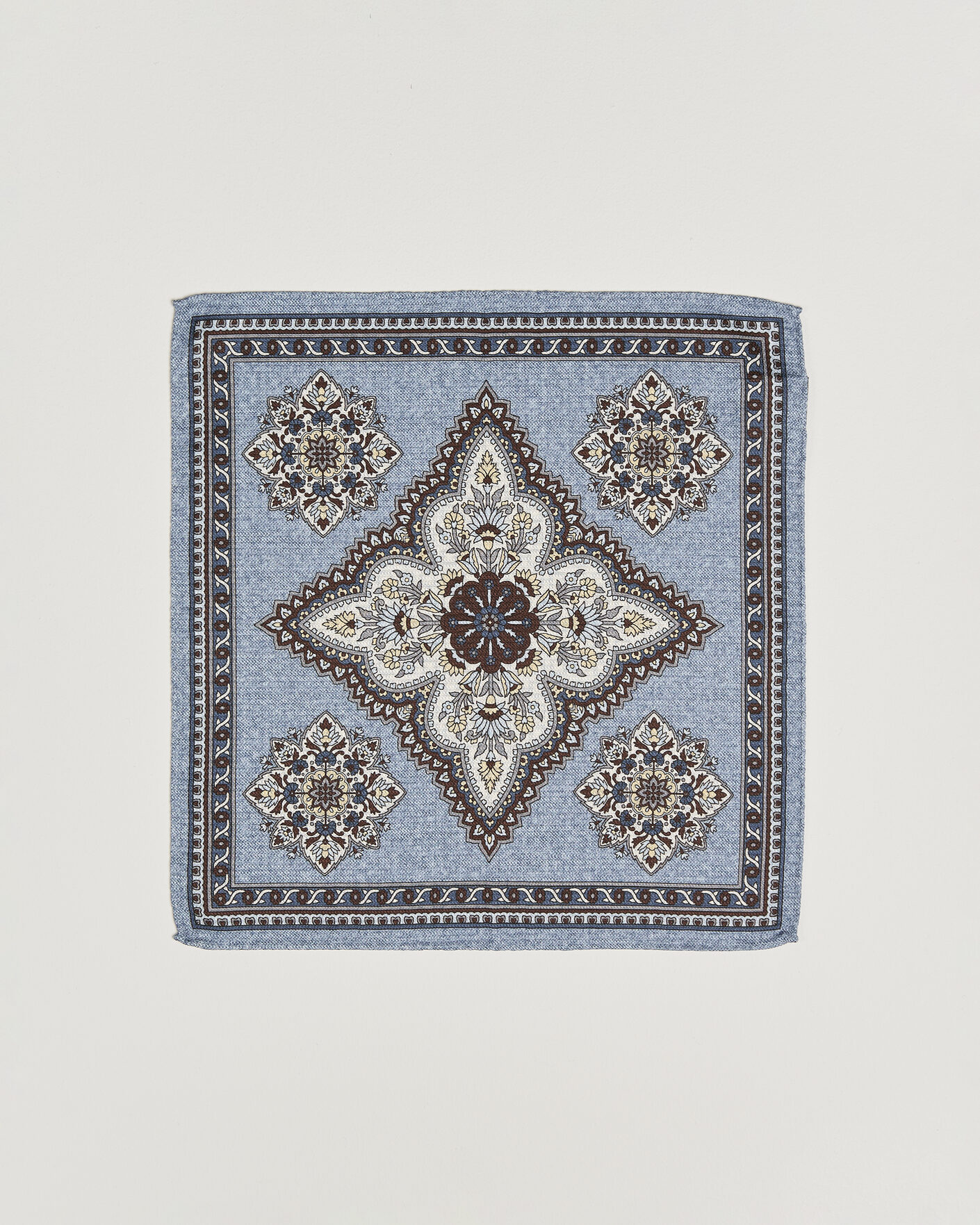 Herre | Lommetørklær | Amanda Christensen | Silk Schappe Doublefaced Pocket Square Blue