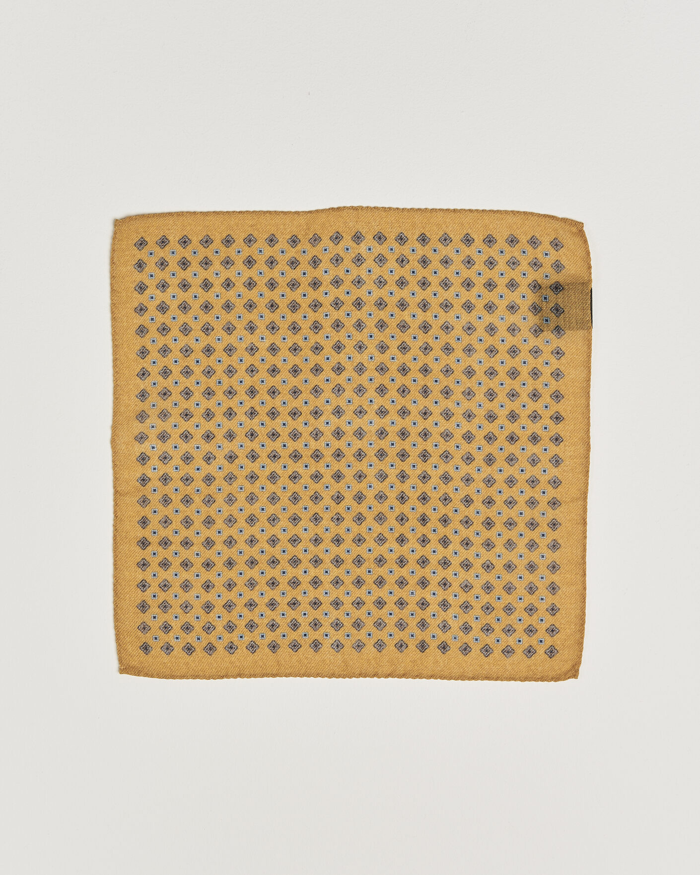 Herre | Lommetørklær | Amanda Christensen | Wool Flower Pocket Square Yellow
