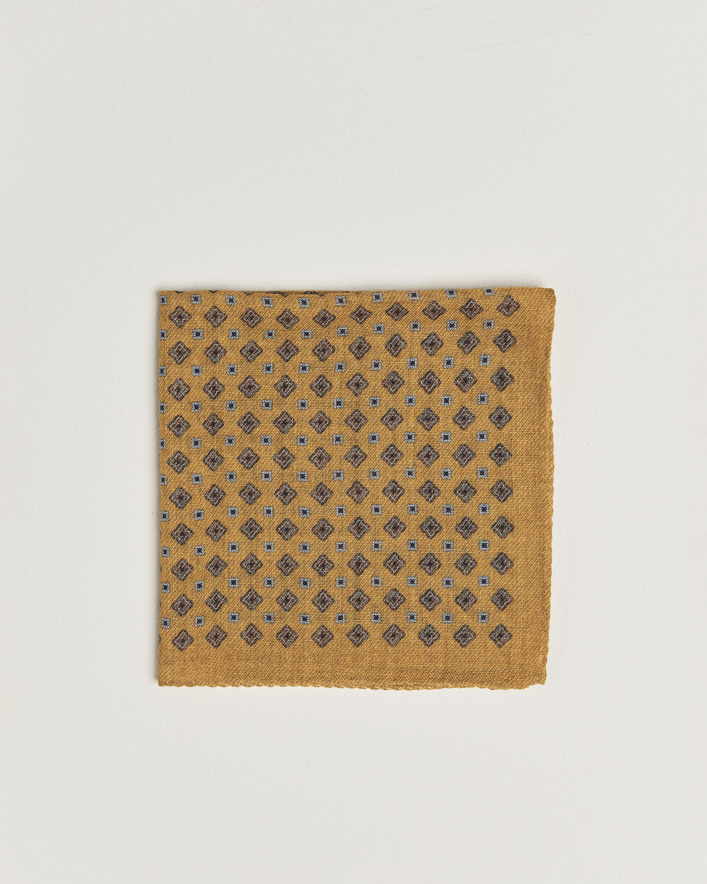 Herre | Lommetørklær | Amanda Christensen | Wool Flower Pocket Square Yellow