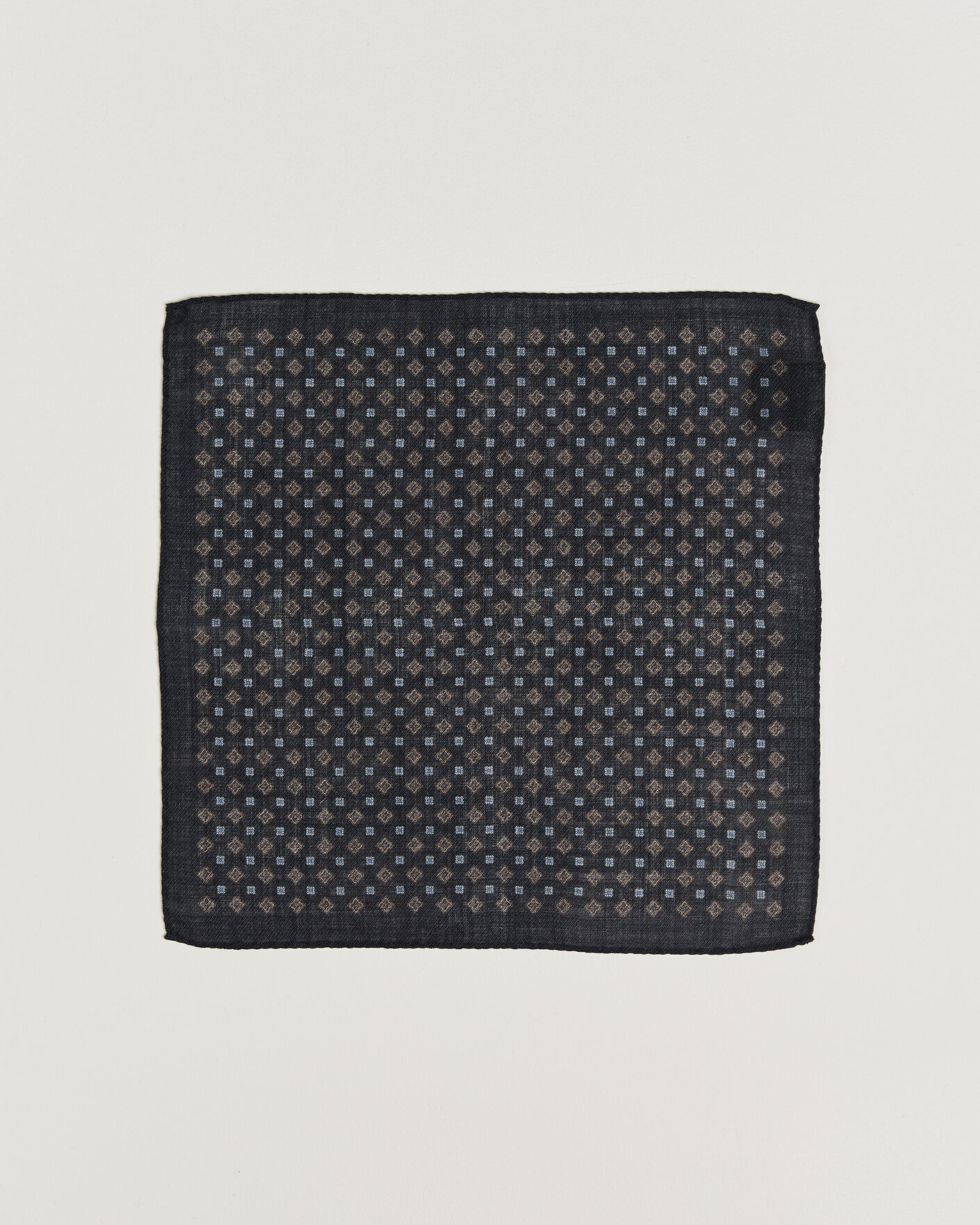 Herre | Lommetørklær | Amanda Christensen | Wool Flower Pocket Square Navy
