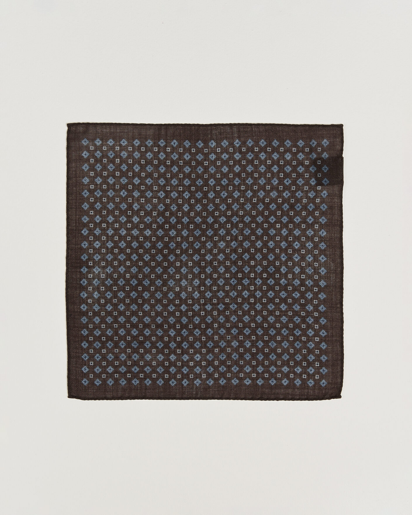 Herre | Lommetørklær | Amanda Christensen | Wool Flower Pocket Square Brown
