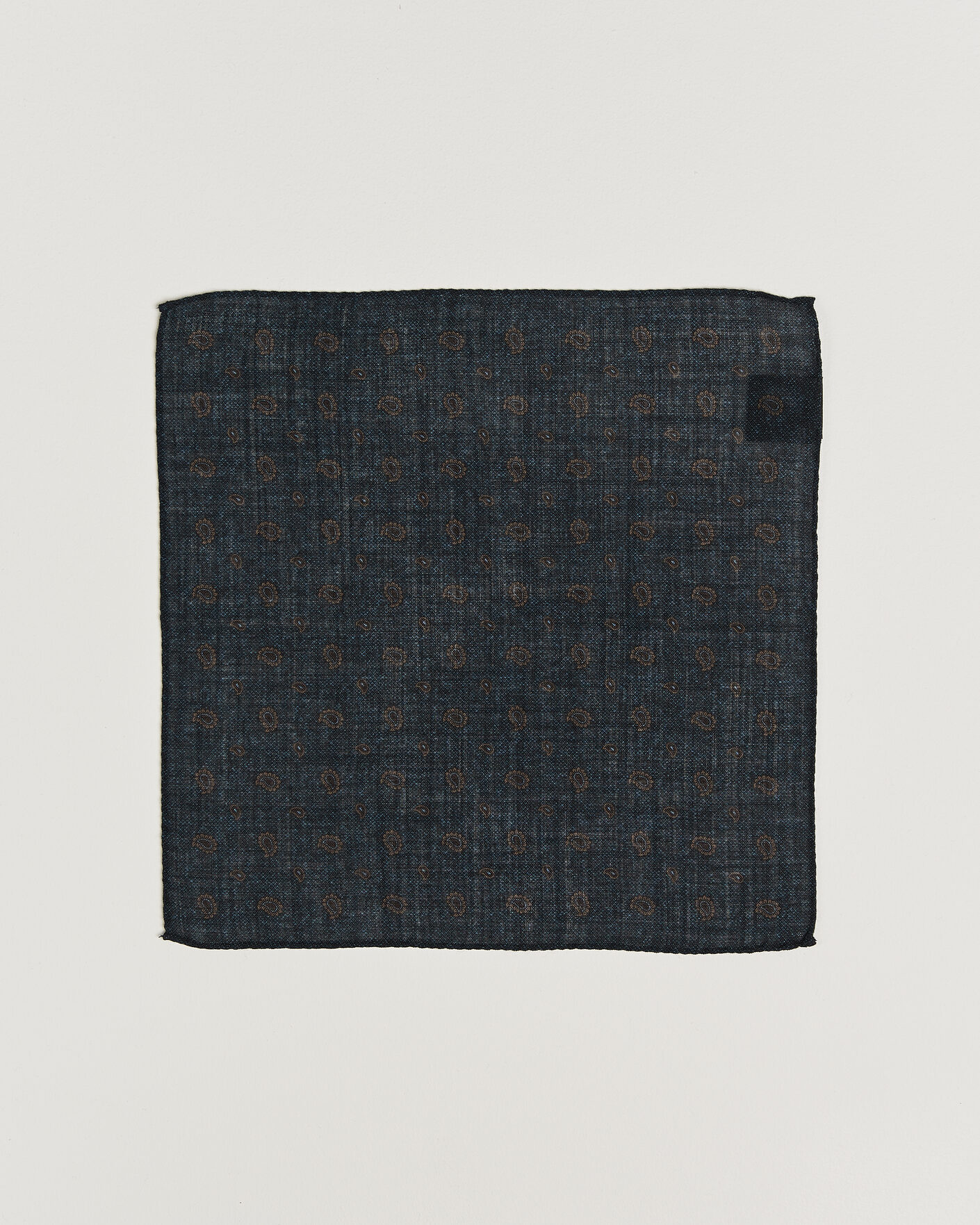 Herre | Lommetørklær | Amanda Christensen | Wool Paisley Pocket Square Navy