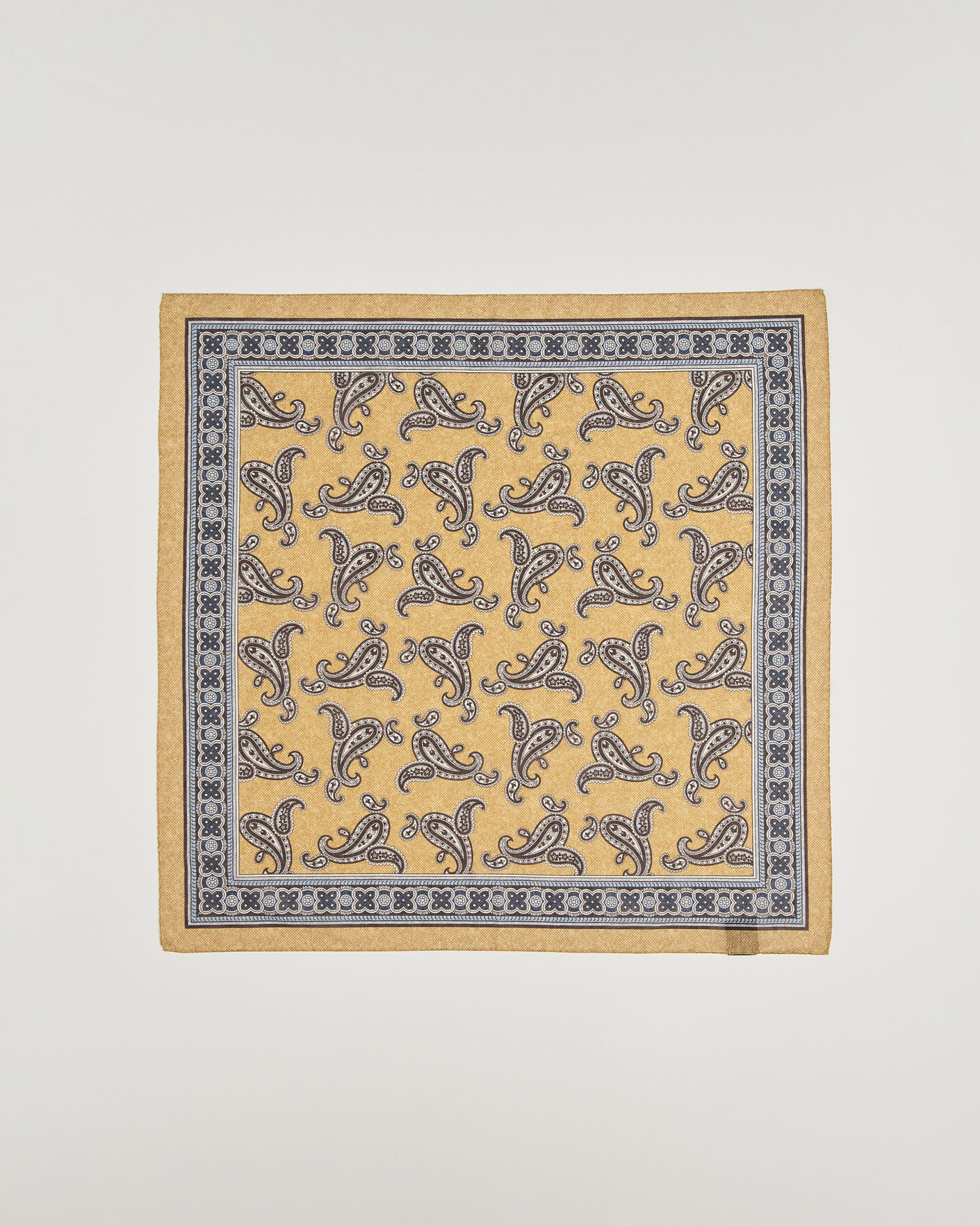 Herre | Scarves | Amanda Christensen | Cotton Voile Printed Paisley Bandana Yellow