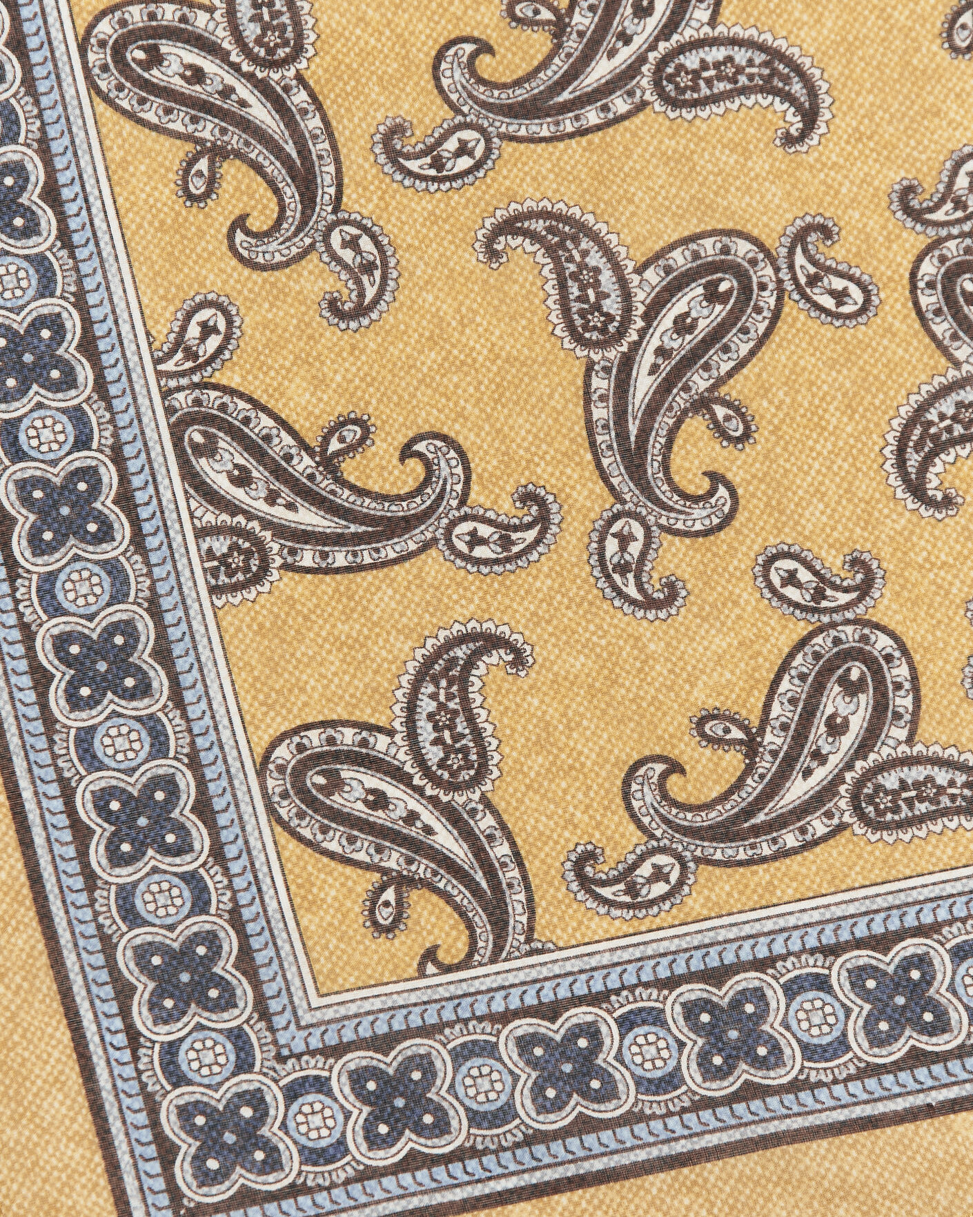 Herre | Scarves | Amanda Christensen | Cotton Voile Printed Paisley Bandana Yellow