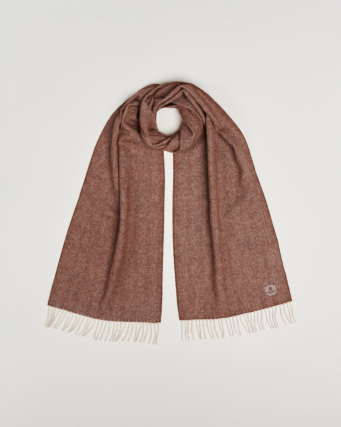 Herre | Skjerf | Amanda Christensen | Wool Herringbone Scarf Rust