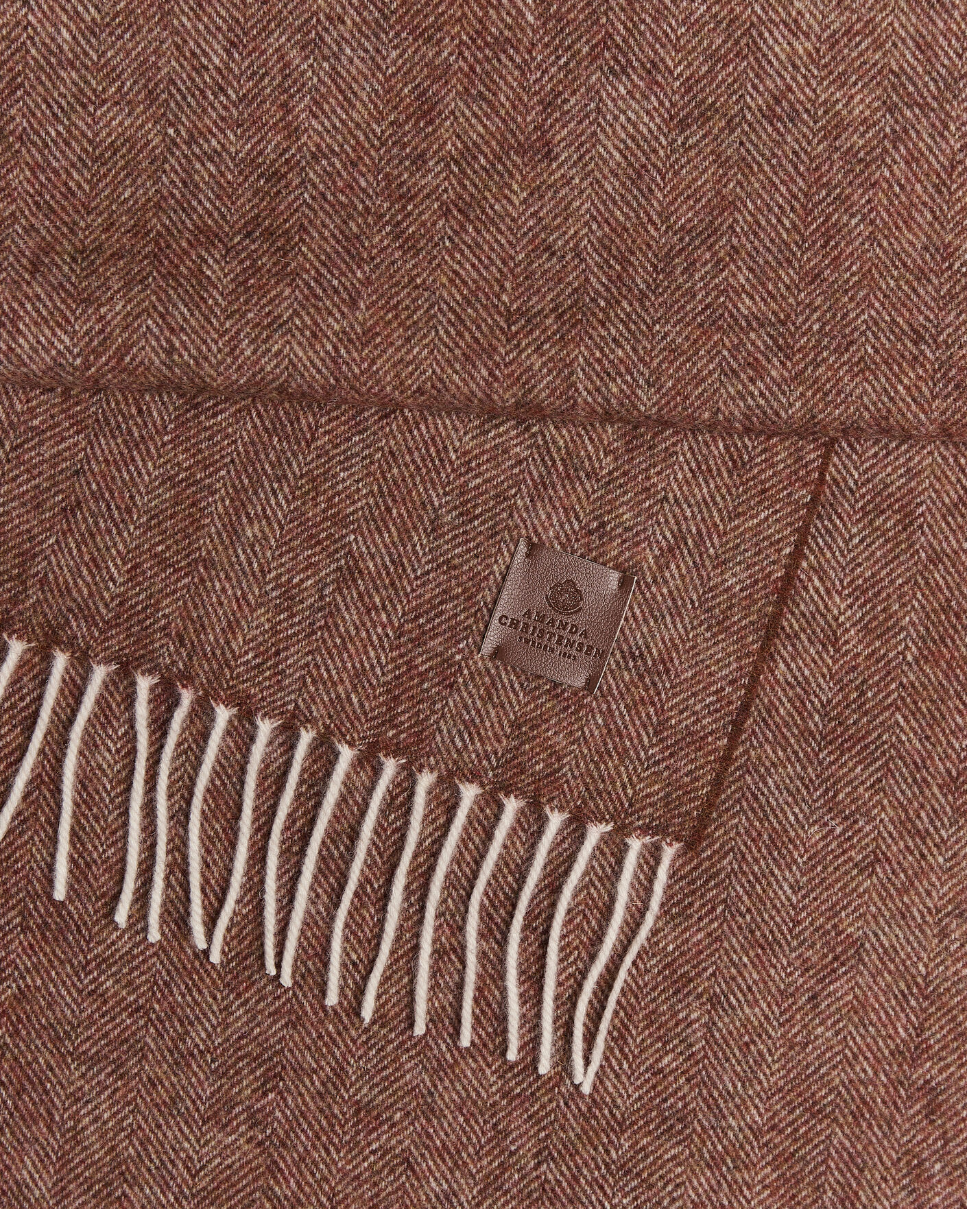 Herre | Skjerf | Amanda Christensen | Wool Herringbone Scarf Rust