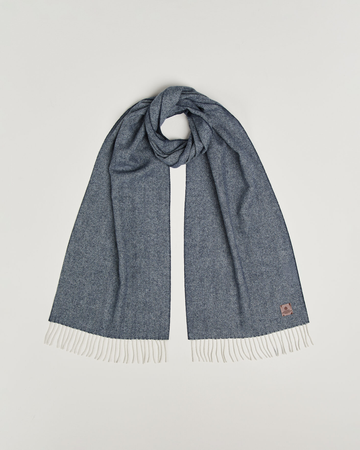 Herre | Skjerf | Amanda Christensen | Wool Herringbone Scarf Navy