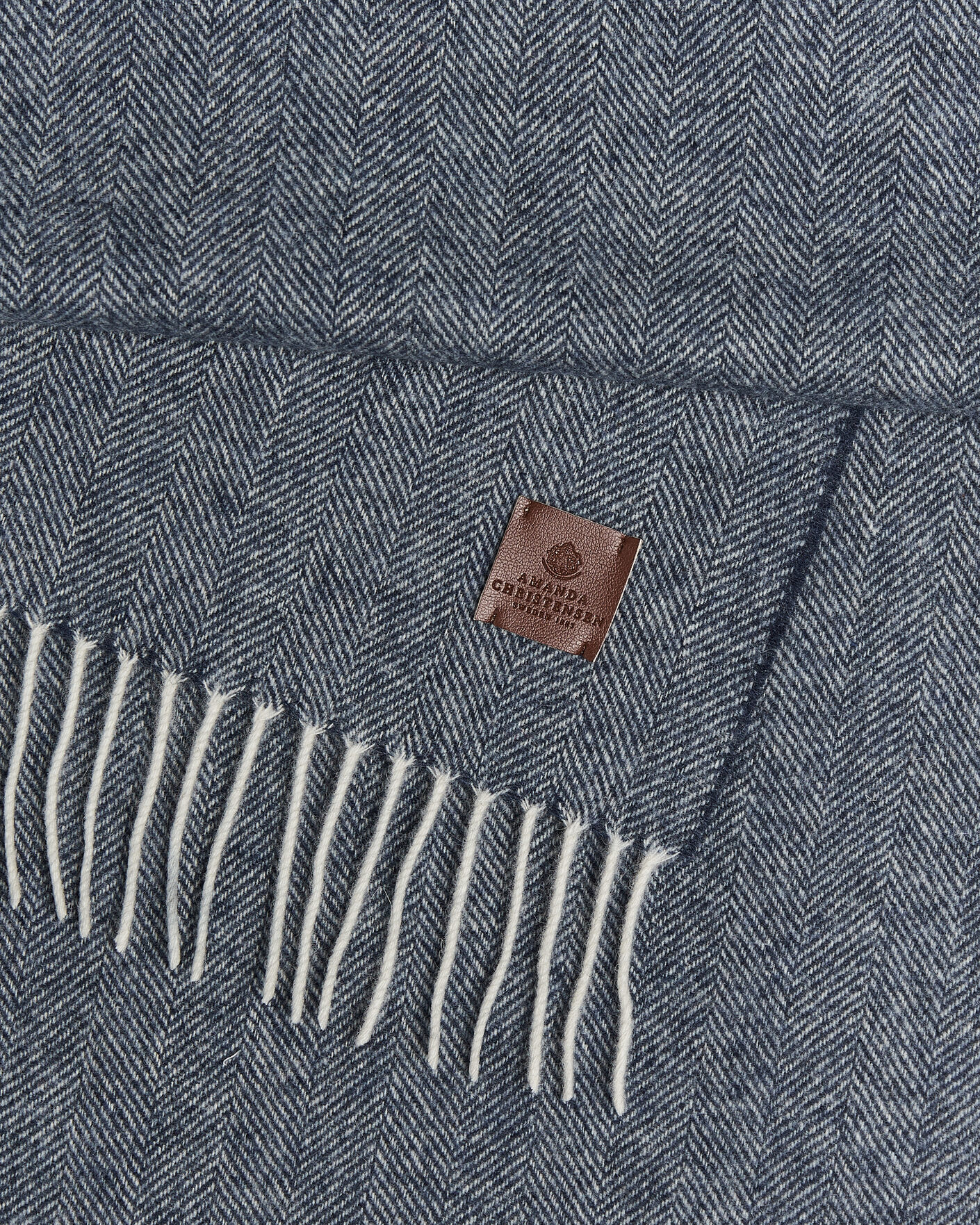 Herre | Skjerf | Amanda Christensen | Wool Herringbone Scarf Navy