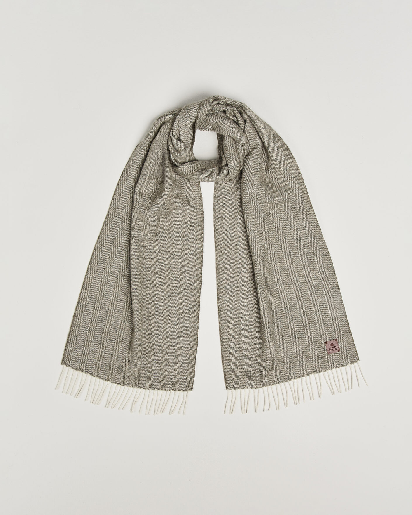 Herre | Skjerf | Amanda Christensen | Wool Herringbone Scarf Green
