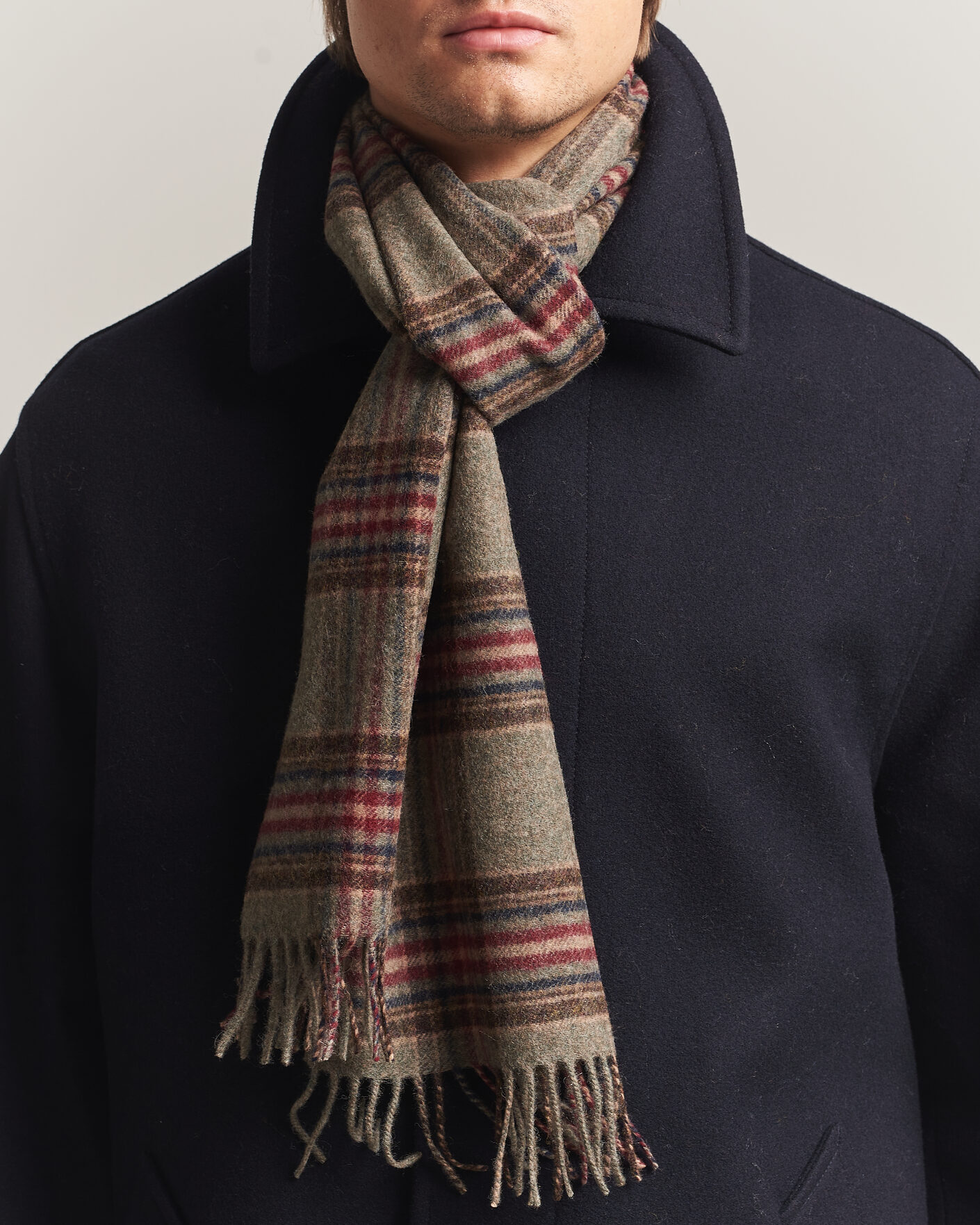 Herre | Skjerf | Amanda Christensen | Wool Check Scarf Green