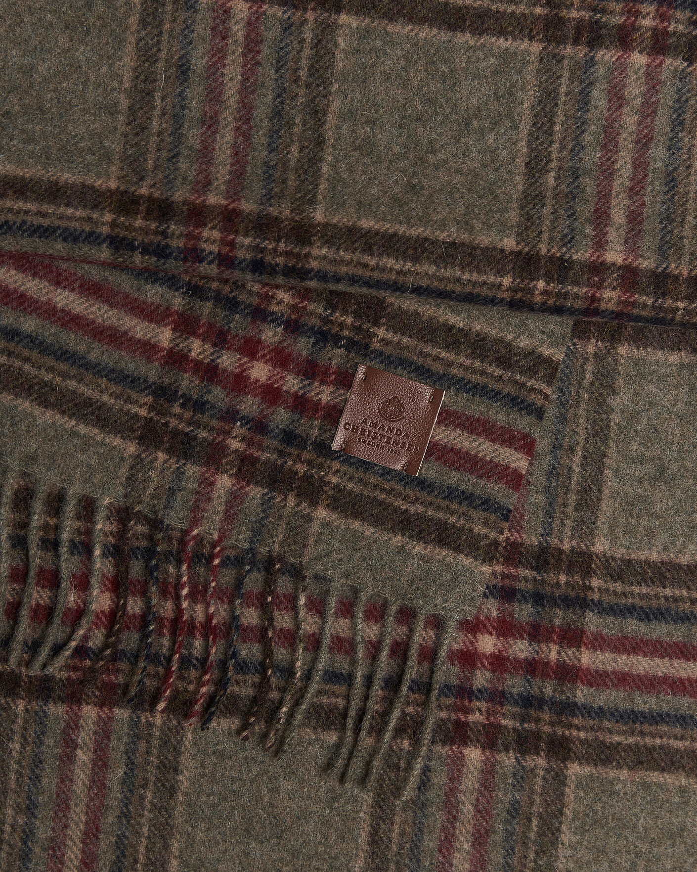 Herre | Skjerf | Amanda Christensen | Wool Check Scarf Green