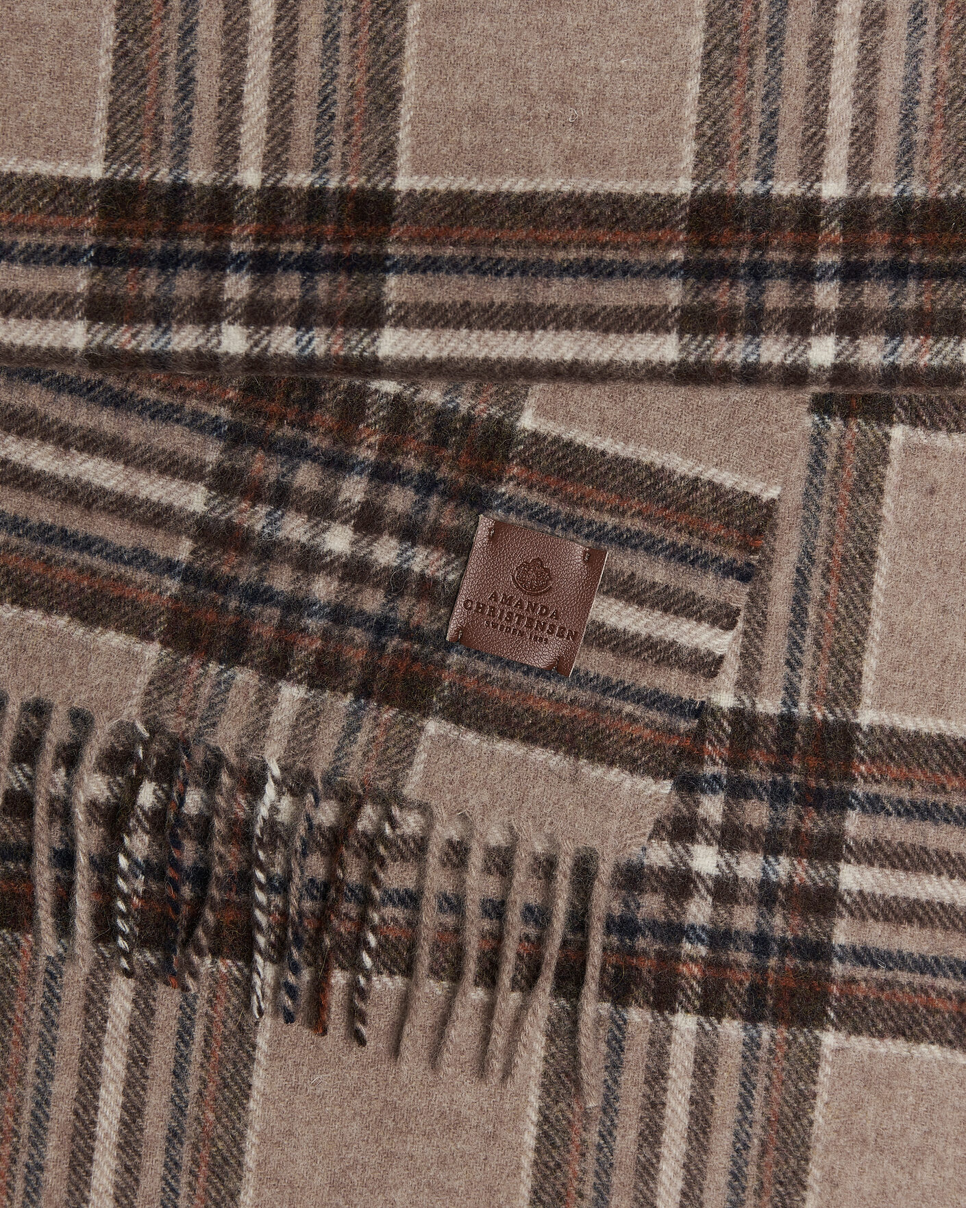 Herre | Skjerf | Amanda Christensen | Wool Check Scarf Beige