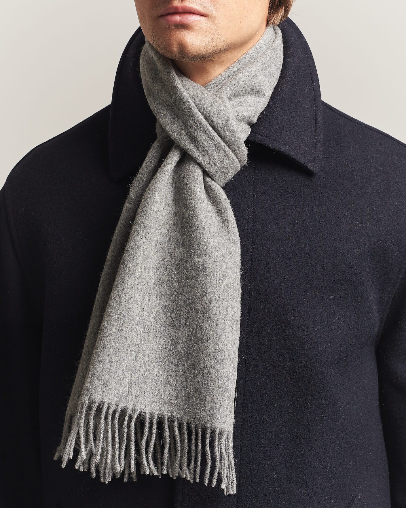 Herre | Skjerf | Amanda Christensen | Wool Scarf Light Grey Melange