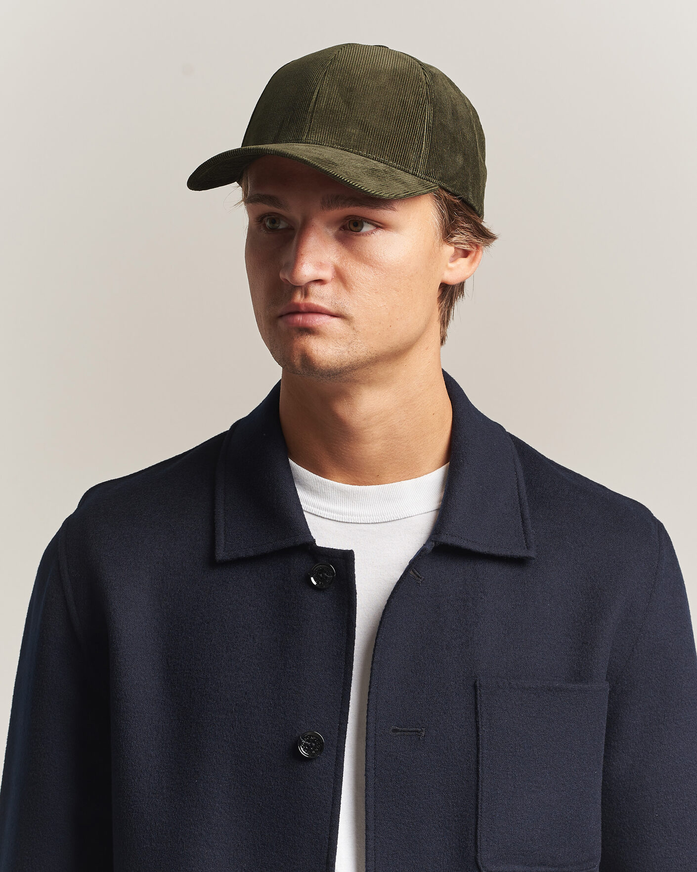 Herre | Hatter og capser | Varsity Headwear | Corduroy Baseball Cap Palude Green