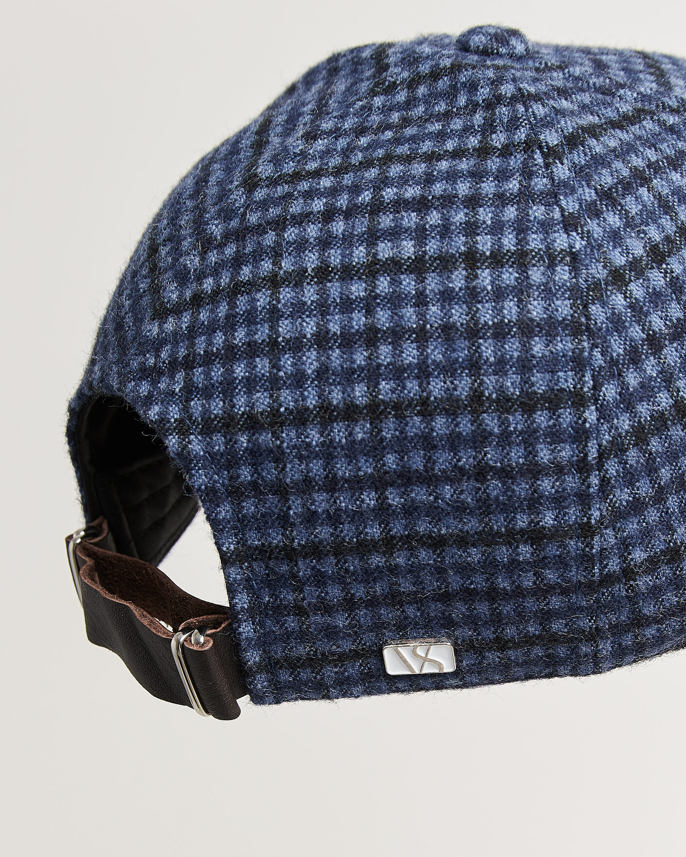 Herre | Hatter og capser | Varsity Headwear | Mohair Wool Checked Baseball Cap Navy