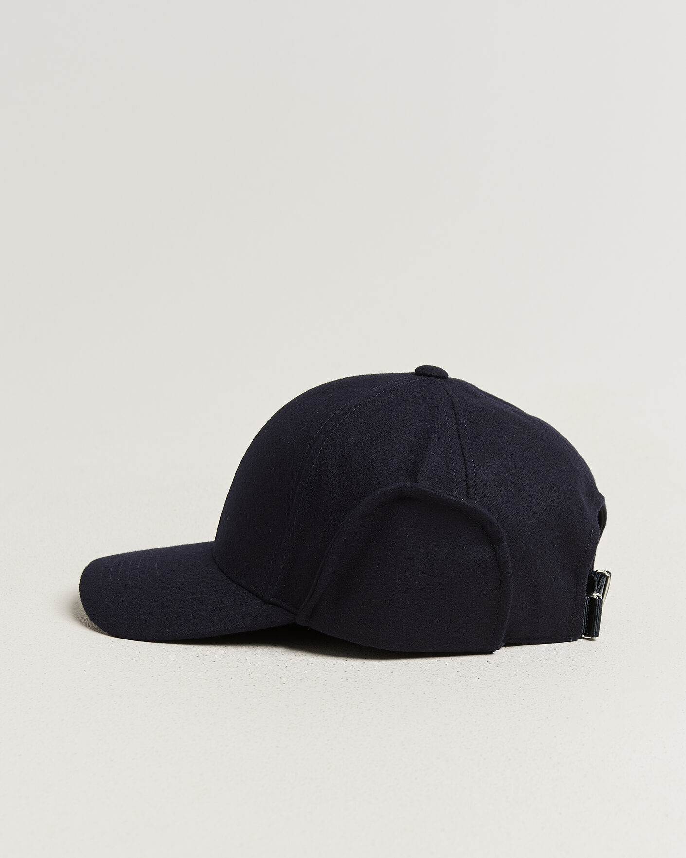 Herre | Hatter og capser | Varsity Headwear | Merino Wool Earflap Baseball Cap Dark Navy