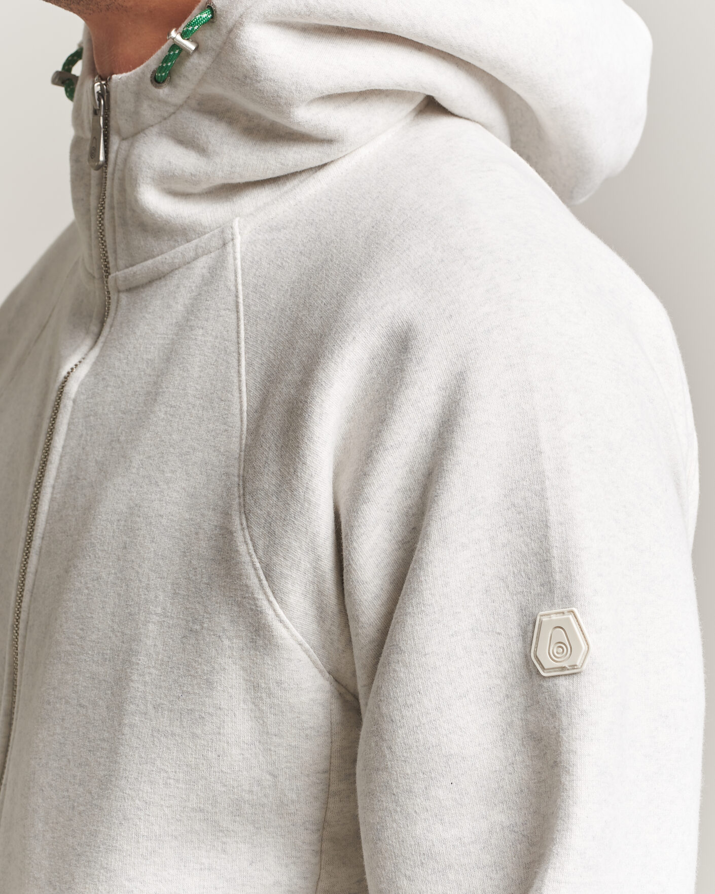 Herre | Gensere | Sail Racing | Flow Full Zip Hoodie Light Grey Melange