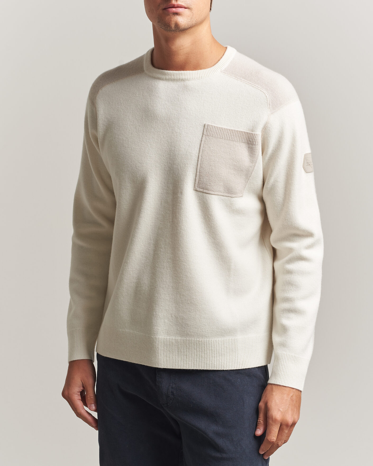 Herre | Gensere | Sail Racing | Spine Wool Knitted Sweater Off White