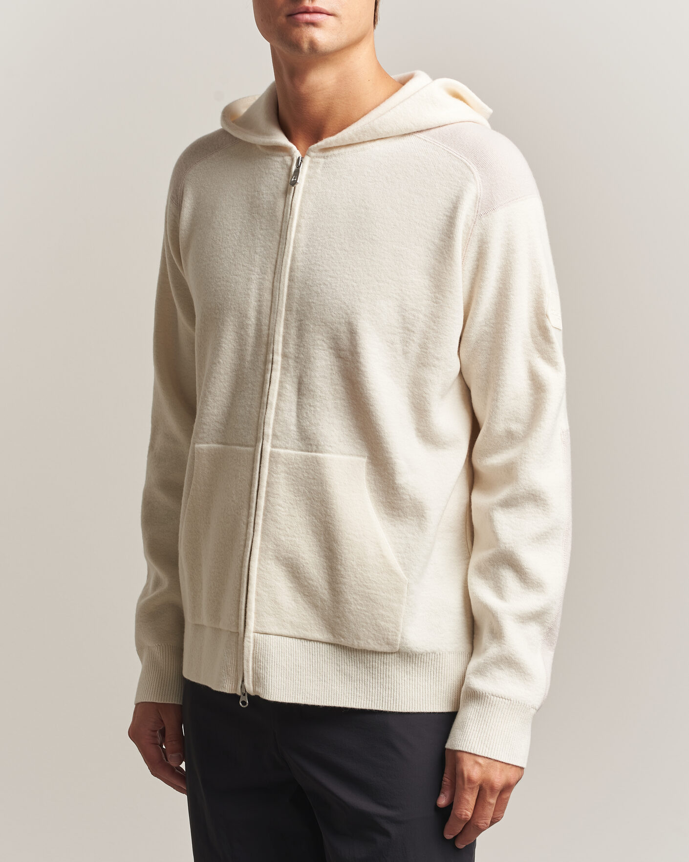 Herre | Gensere | Sail Racing | Spine Wool Knitted Full Zip Hoodie Off White