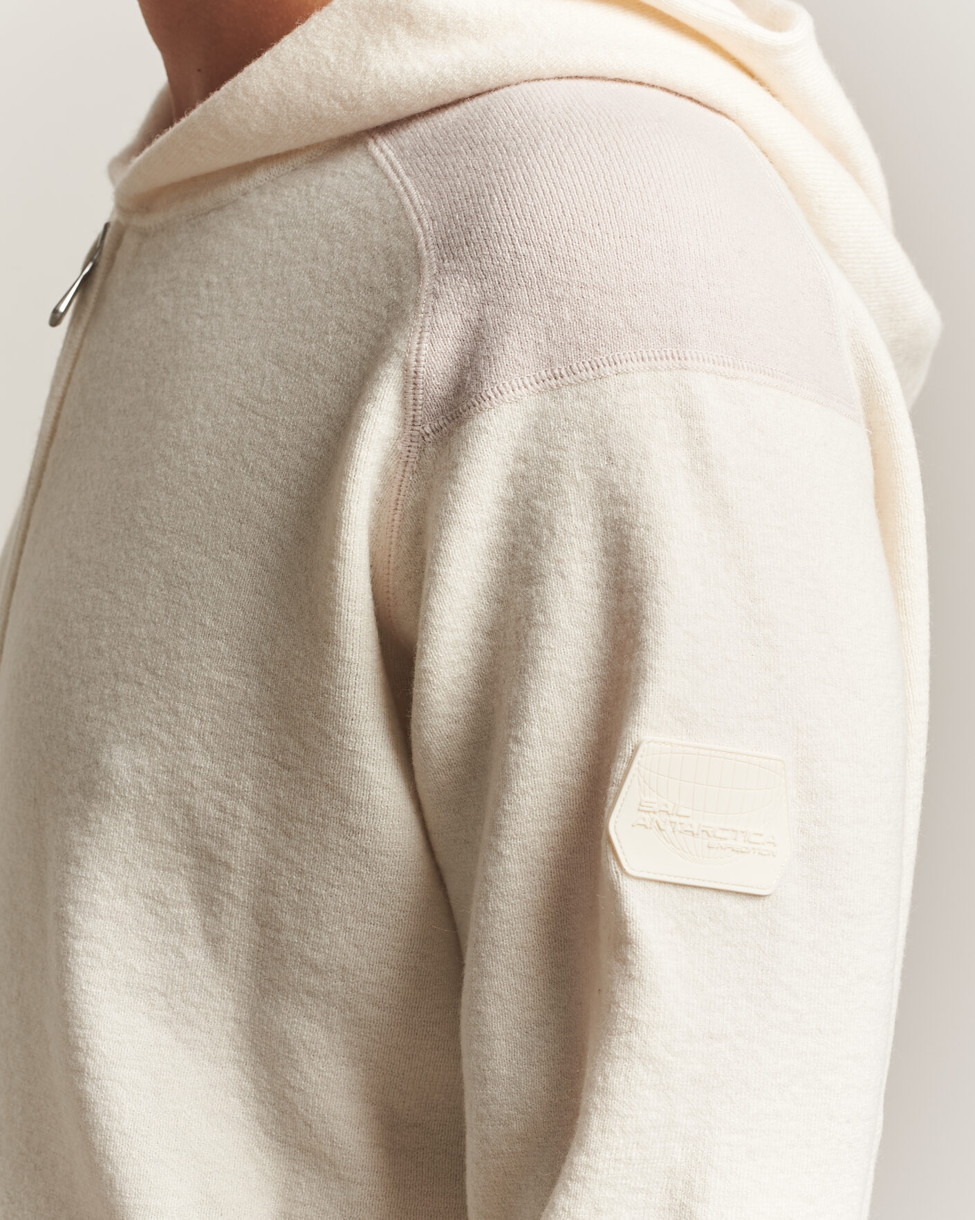 Herre | Gensere | Sail Racing | Spine Wool Knitted Full Zip Hoodie Off White