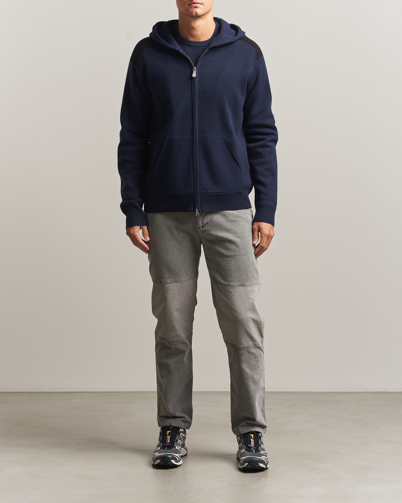 Herre | Gensere | Sail Racing | Spine Wool Knitted Full Zip Hoodie Dark Navy