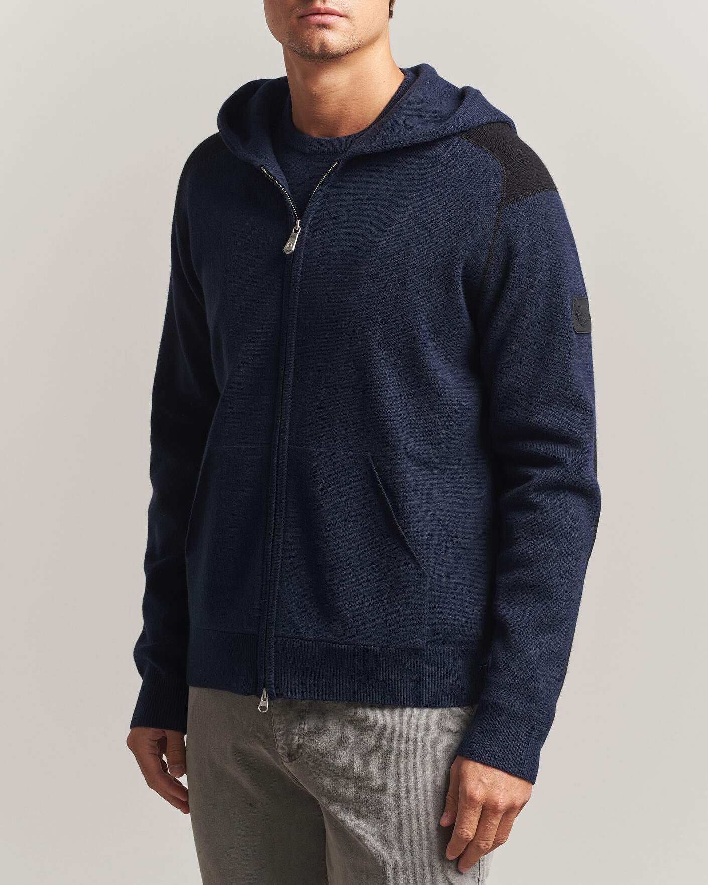 Herre | Gensere | Sail Racing | Spine Wool Knitted Full Zip Hoodie Dark Navy