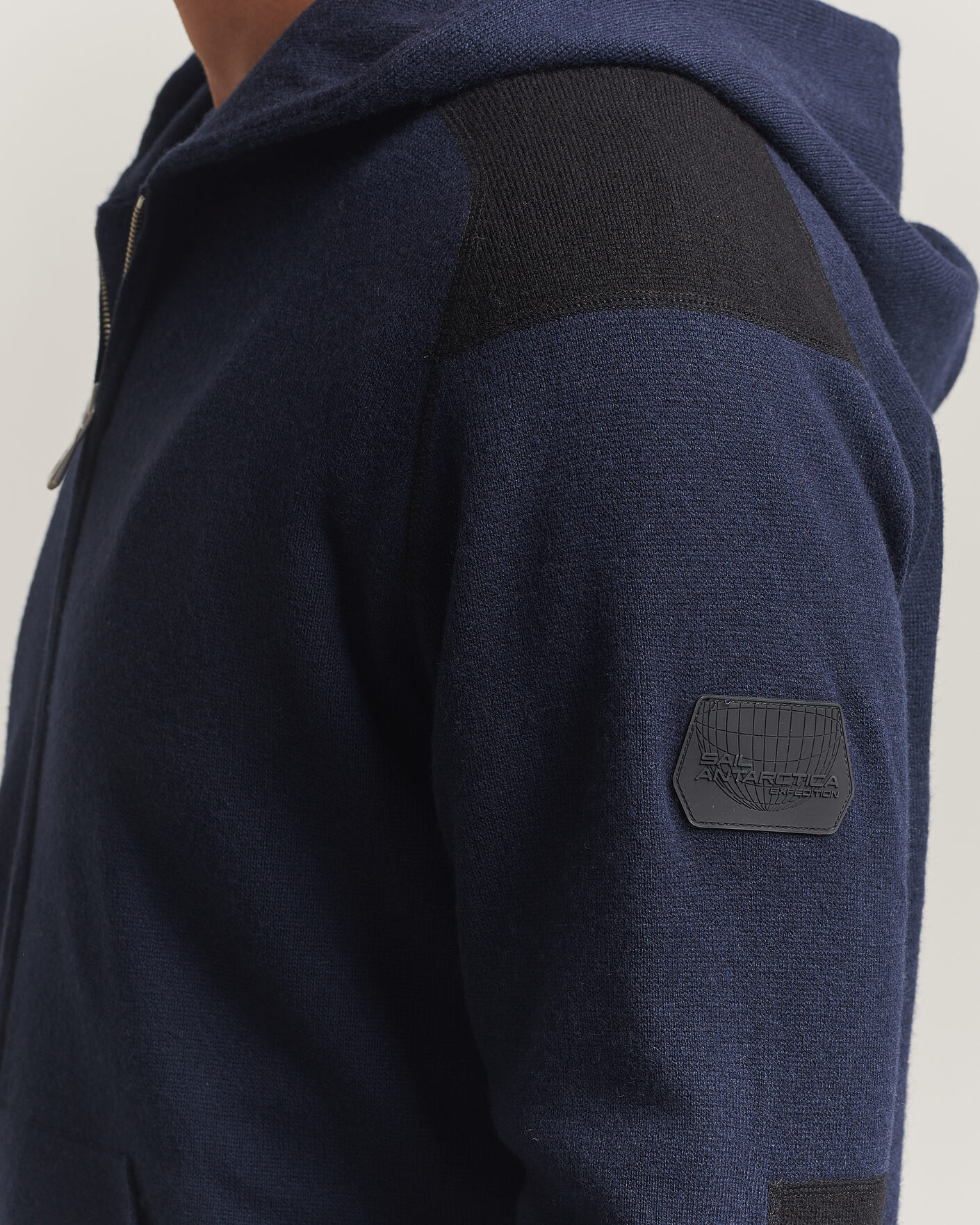 Herre | Gensere | Sail Racing | Spine Wool Knitted Full Zip Hoodie Dark Navy