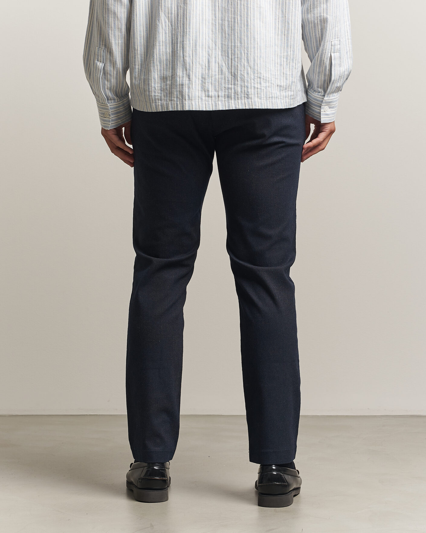 Herre | Bukser | NN07 | Theo Brushed Cotton Trousers Deep Navy