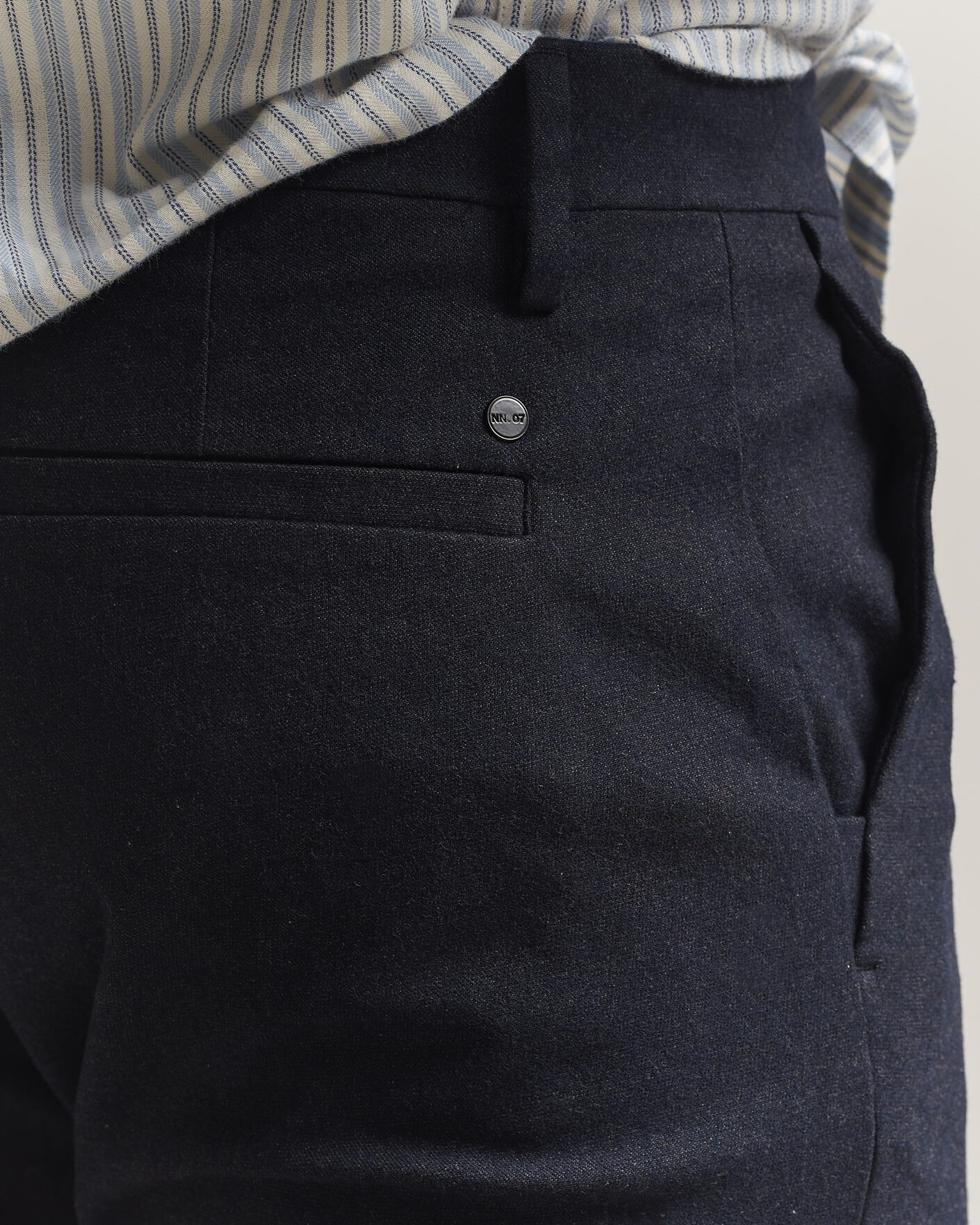 Herre | Bukser | NN07 | Theo Brushed Cotton Trousers Deep Navy