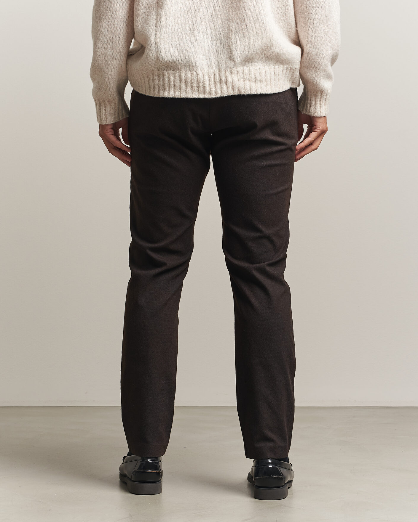 Herre | Bukser | NN07 | Theo Brushed Cotton Trousers Deep Truffle