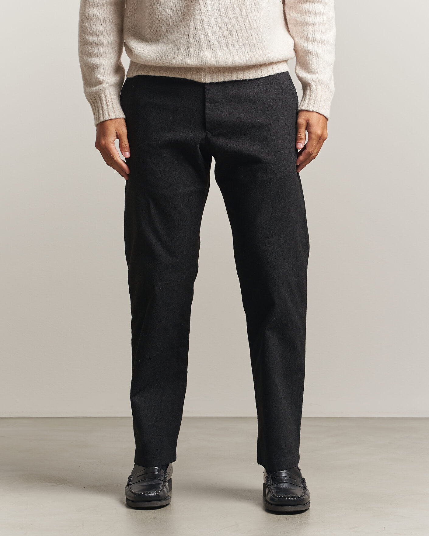 Herre | Bukser | NN07 | Aden Brushed Cotton Trousers Black Multi
