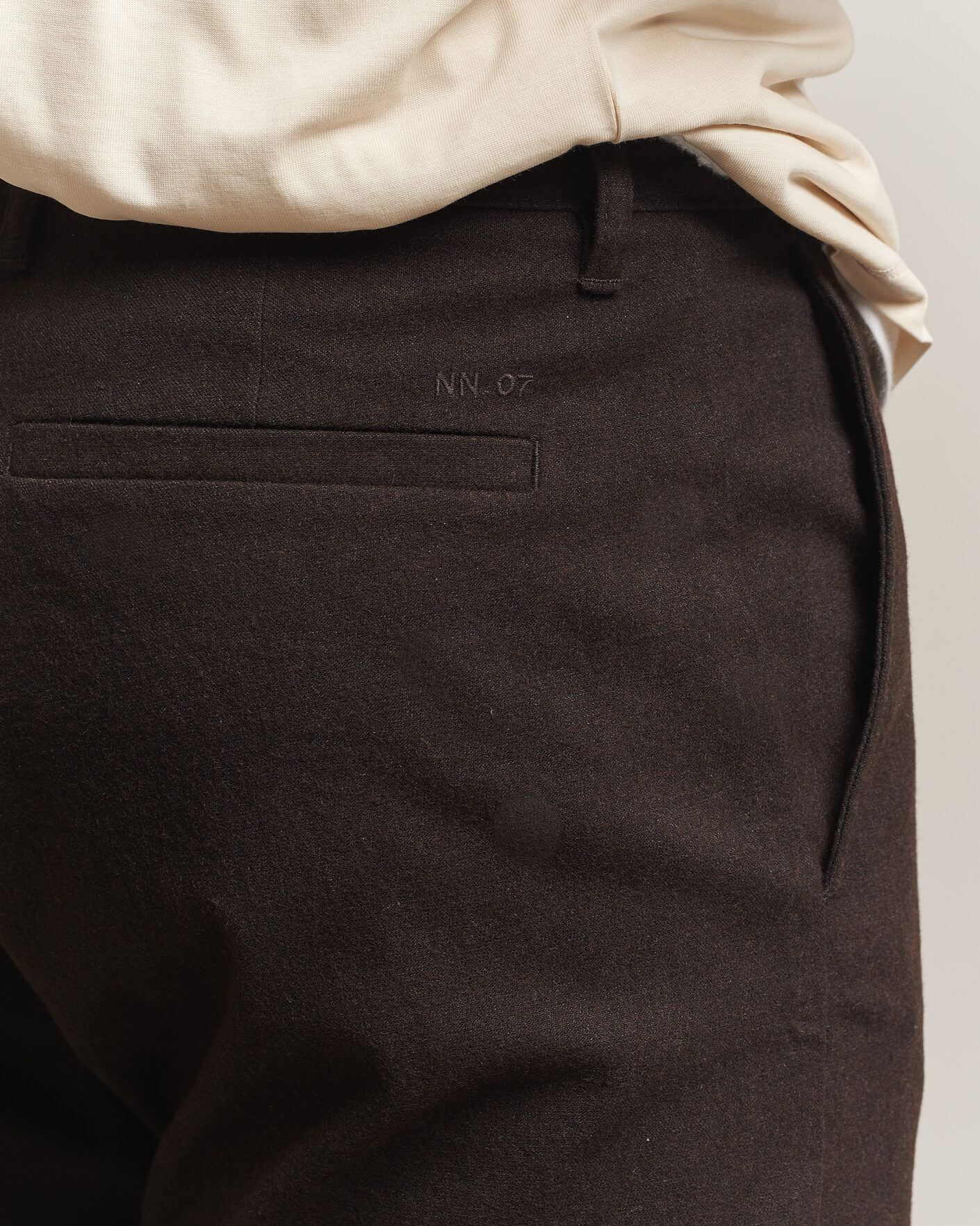 Herre | Bukser | NN07 | Aden Brushed Cotton Trousers Deep Truffle
